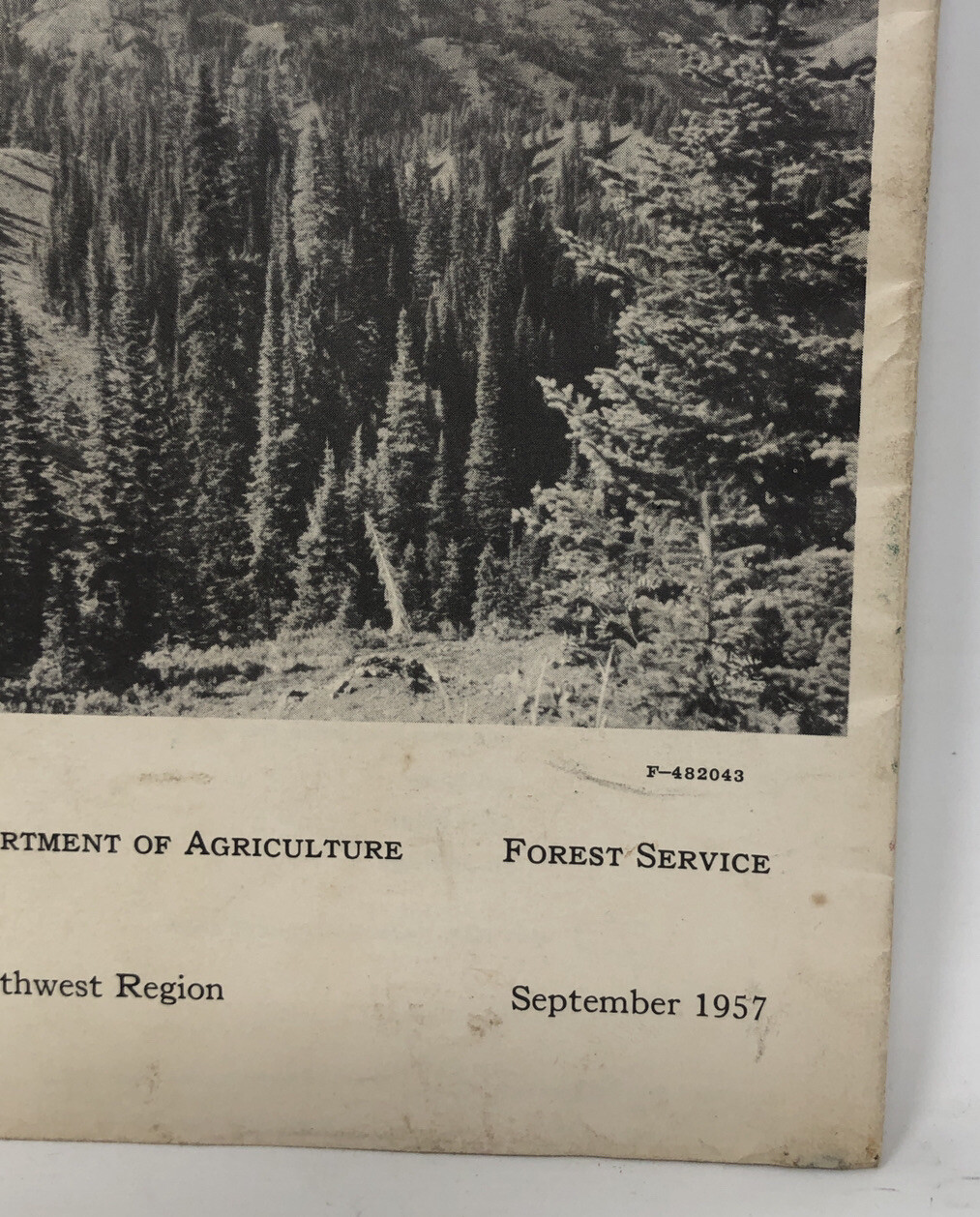 VTG Umatilla National Forest Service Map Brochure 1957 US Dept of Argiculture