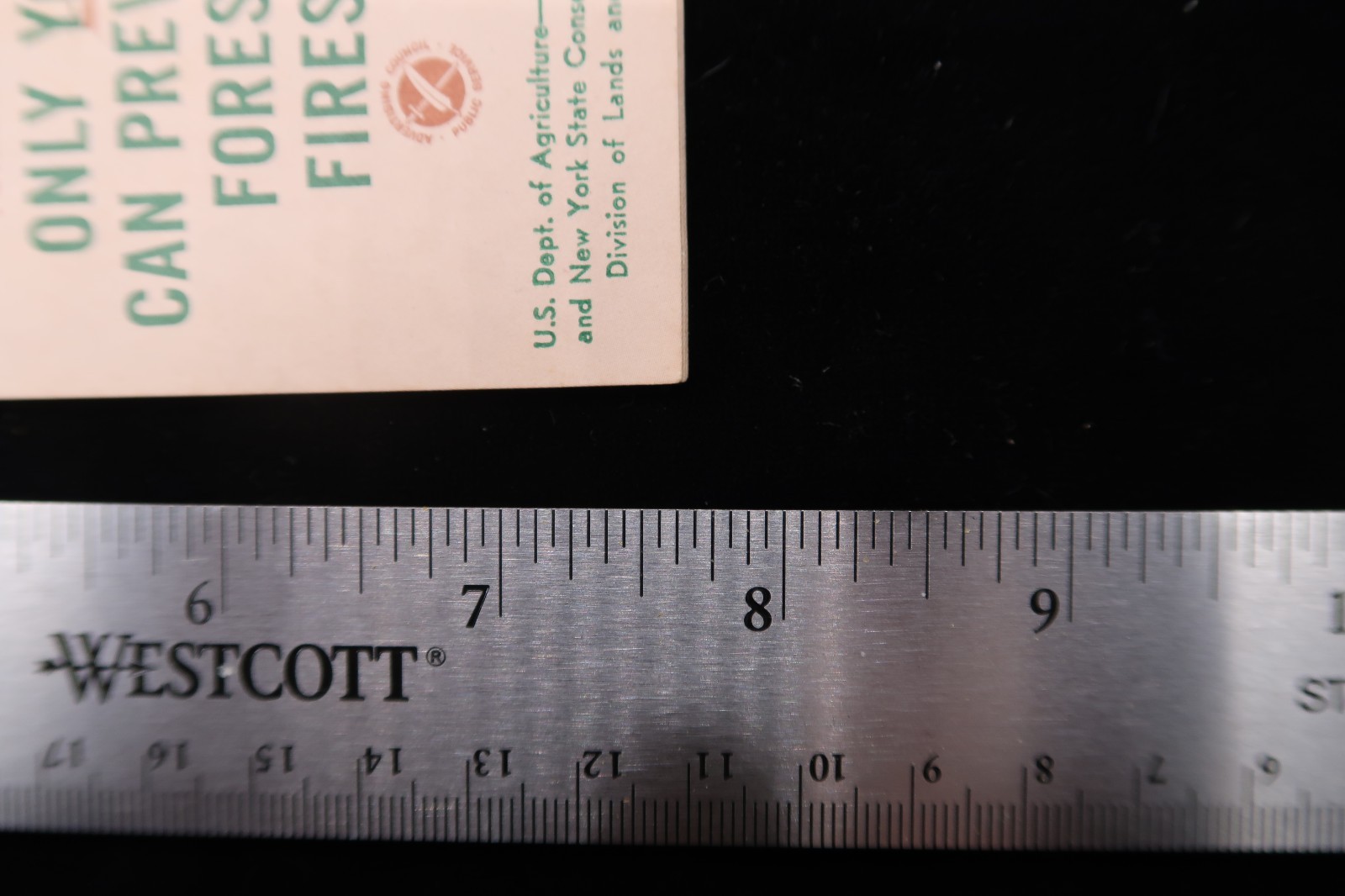 Vtg 1959 US Gov SMOKEY BEAR Bookmark Forest Fire Prevention Rules Die Cut Rare