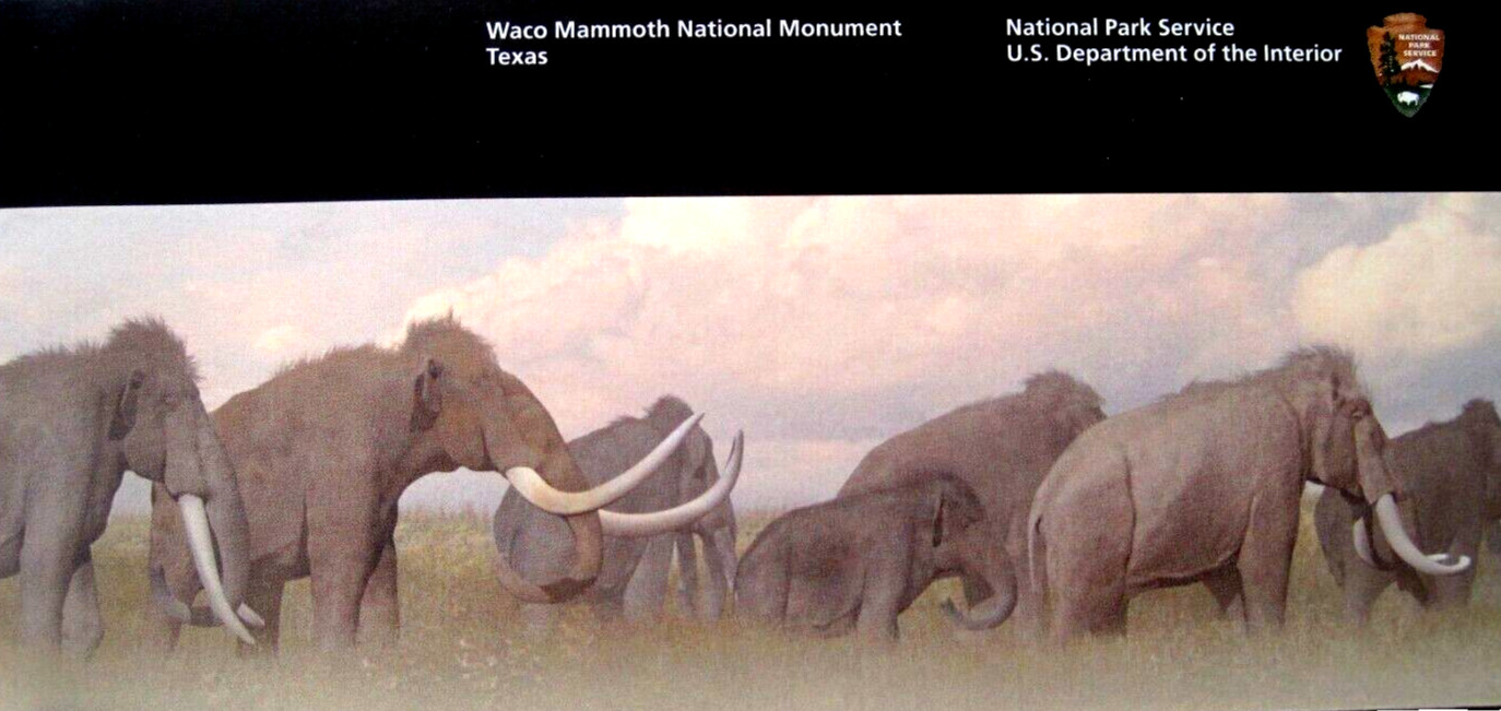 Waco Mammoth National Monument National Park Service Unigrid Brochure Map