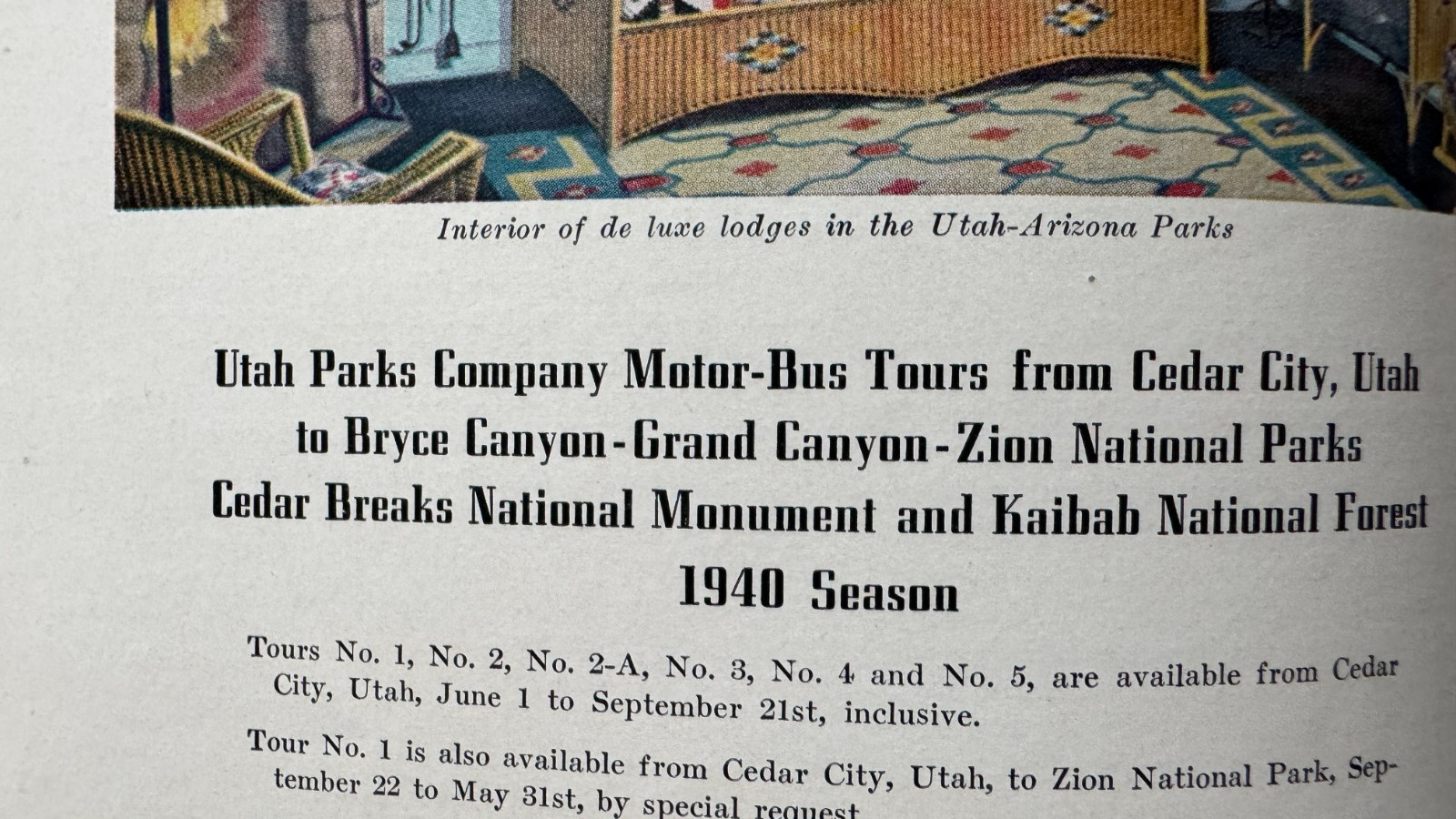 1940 Union Pacific Railroad Advertising Booklet Zion Bryce Grand Canyon Nat Park