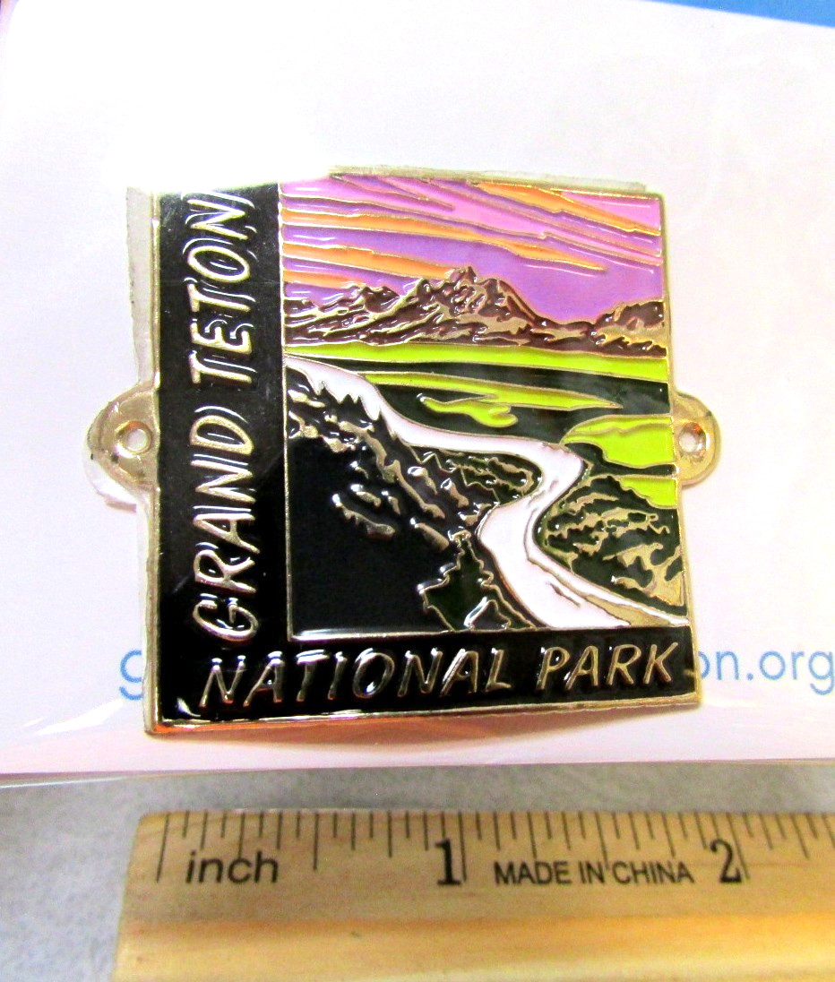 Grand Tetons national park Wyoming walking hiking stick Medallion, awesome!