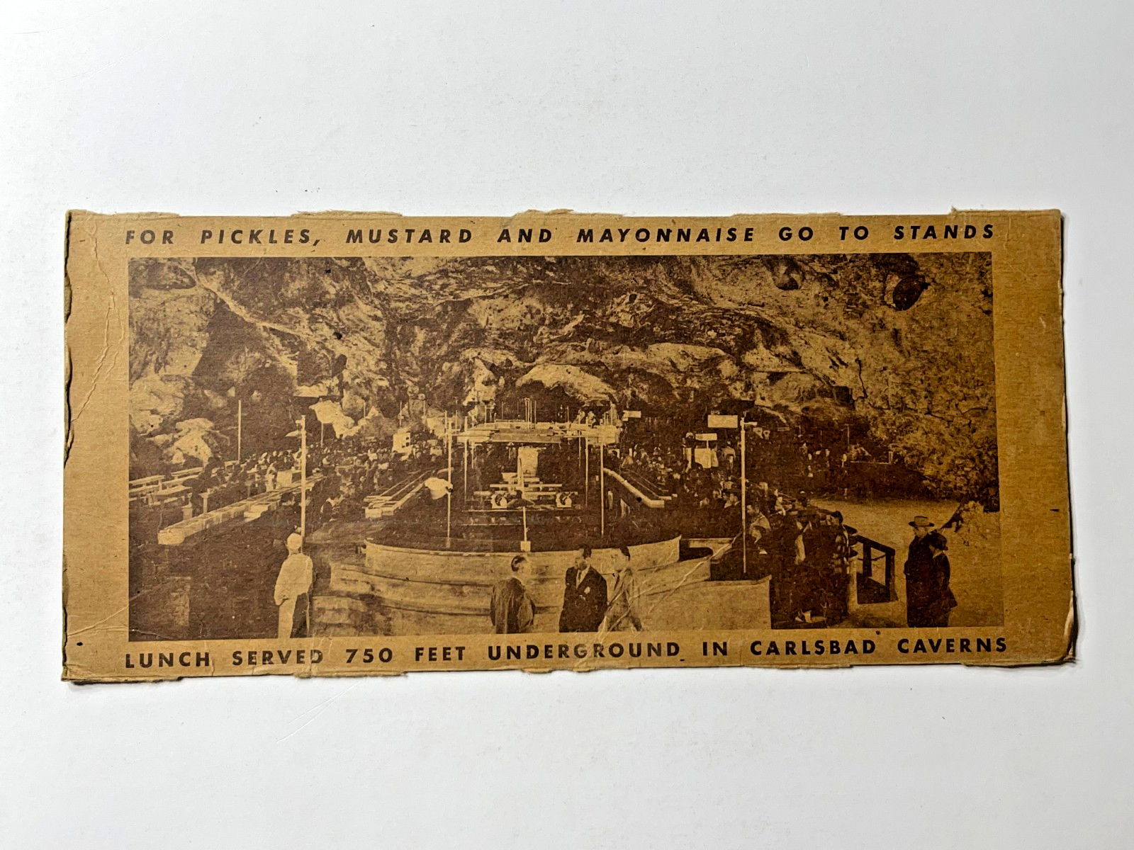 Vintage 1930-40 Carlsbad Caverns National Park NM Lunch Room Box Container Lid