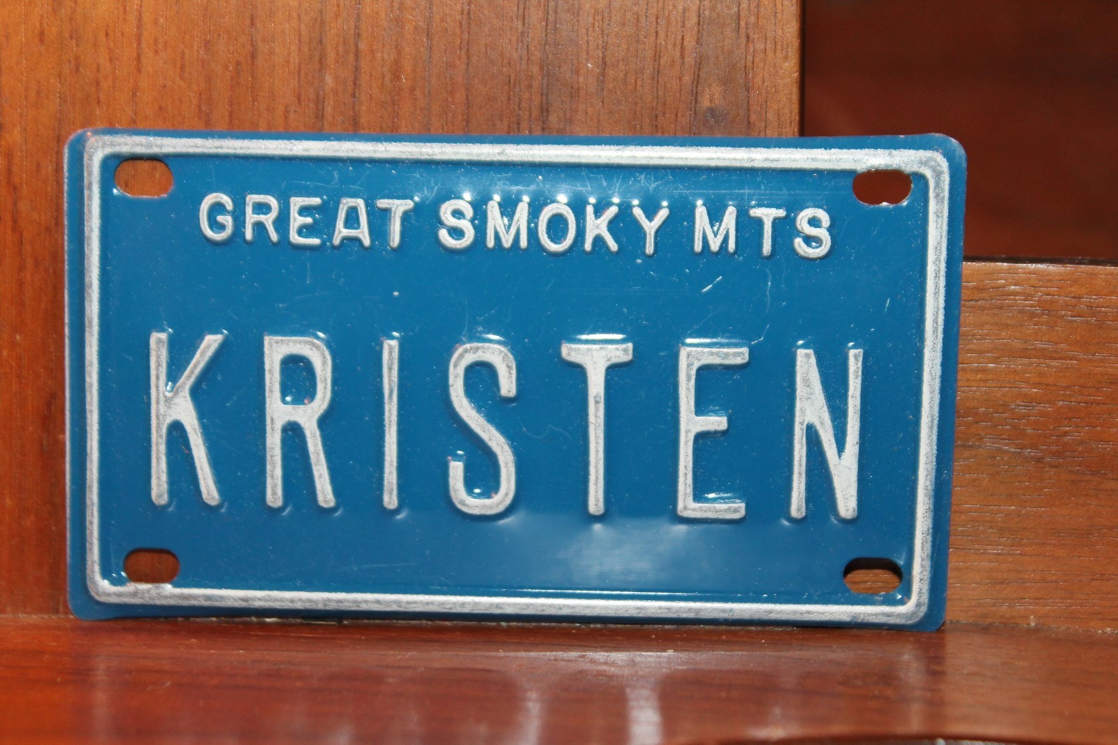 Vintage 1970s TN Bicycle License Plate Great Smoky Mountains MTS Kristen