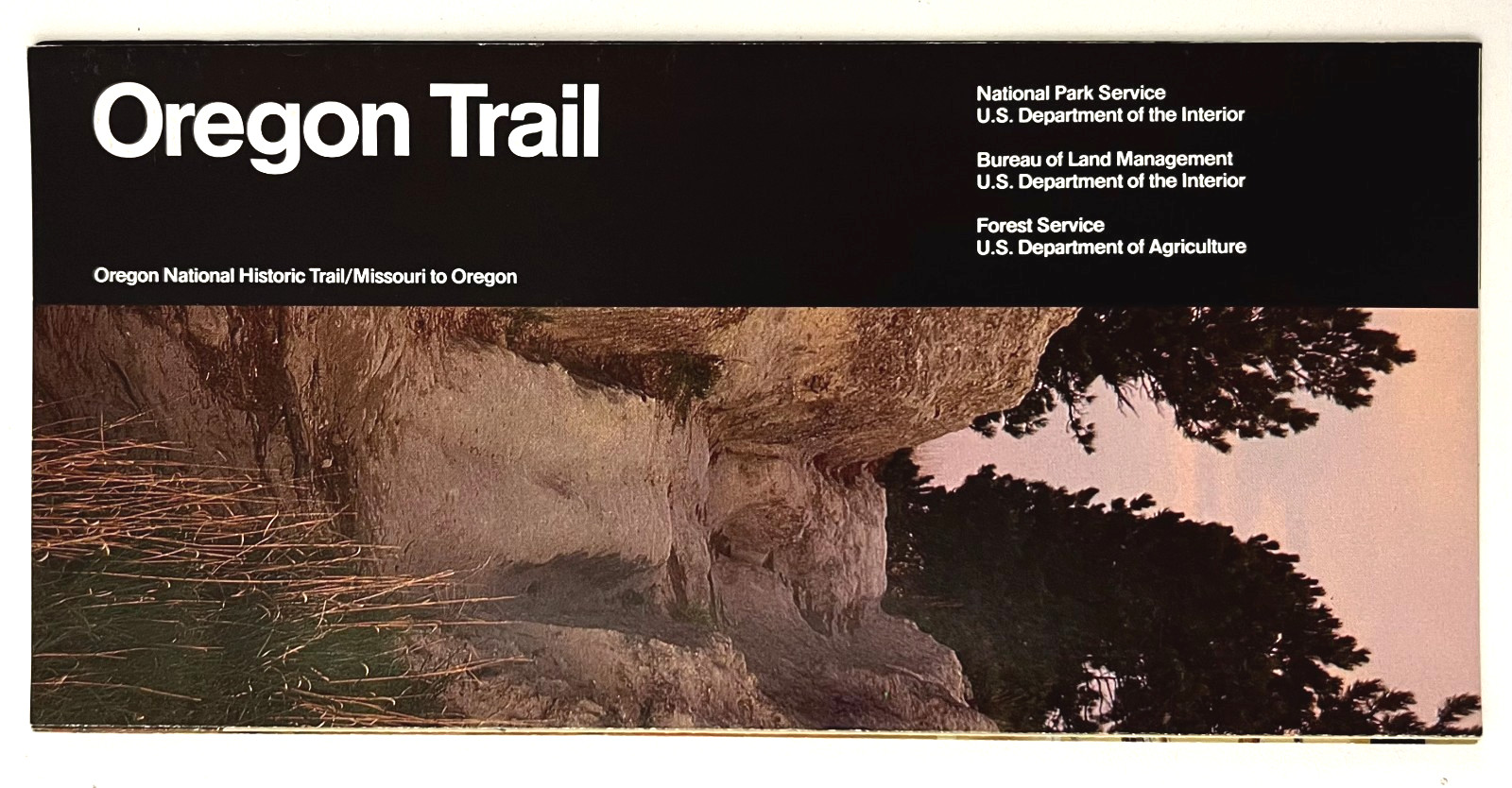 2001 Oregon Trail National Park Service Official Map Guide VTG Travel Brochure