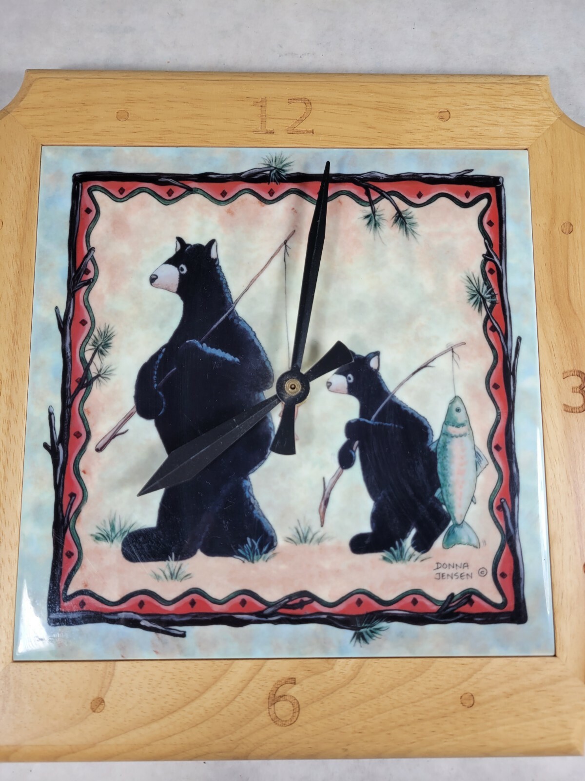 US Forest Service Nature Watch Award – Tile Clock – Donna Jenson – Bear Works