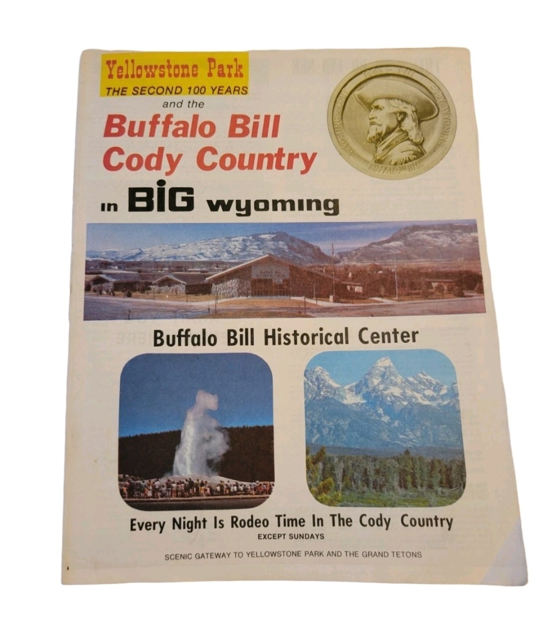 Vintage Yellowstone National Park & Buffalo Bill Cody Country Guide Travel Book