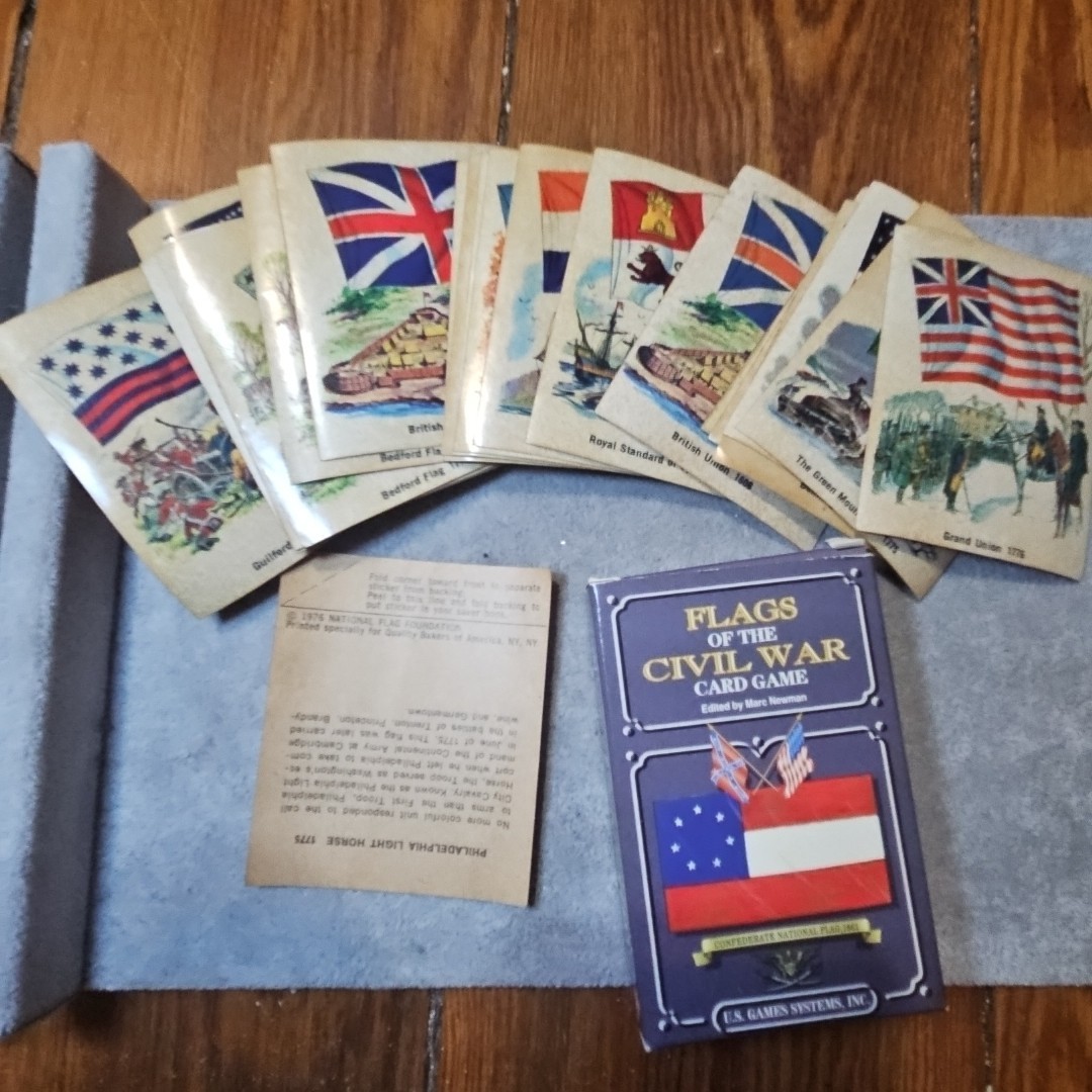 22 Stickers from 1976 National Flag Foundation & Deck Flags of Civil War