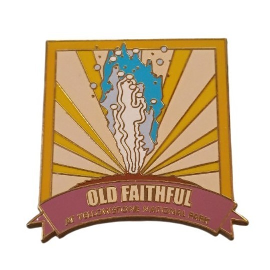 Yellowstone National Park Old Faithful Geyser Travel Souvenir Pin