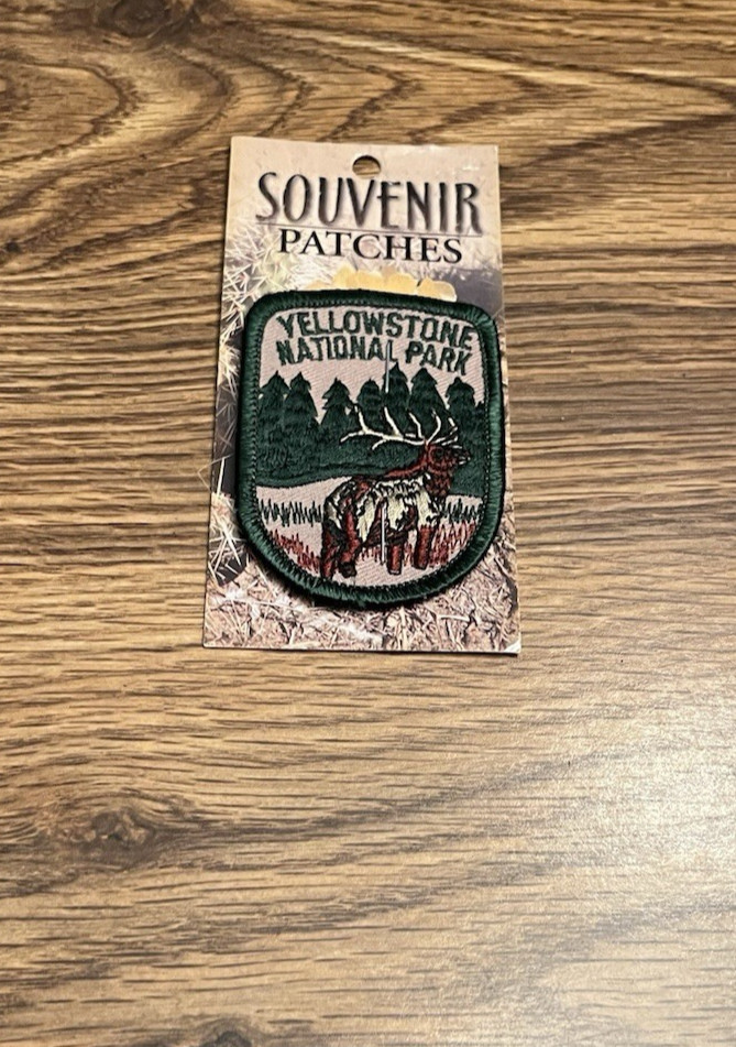 Yellowstone National Park US Souvenir 2.75″x2″ Embroidered Iron On Patch Elk NEW