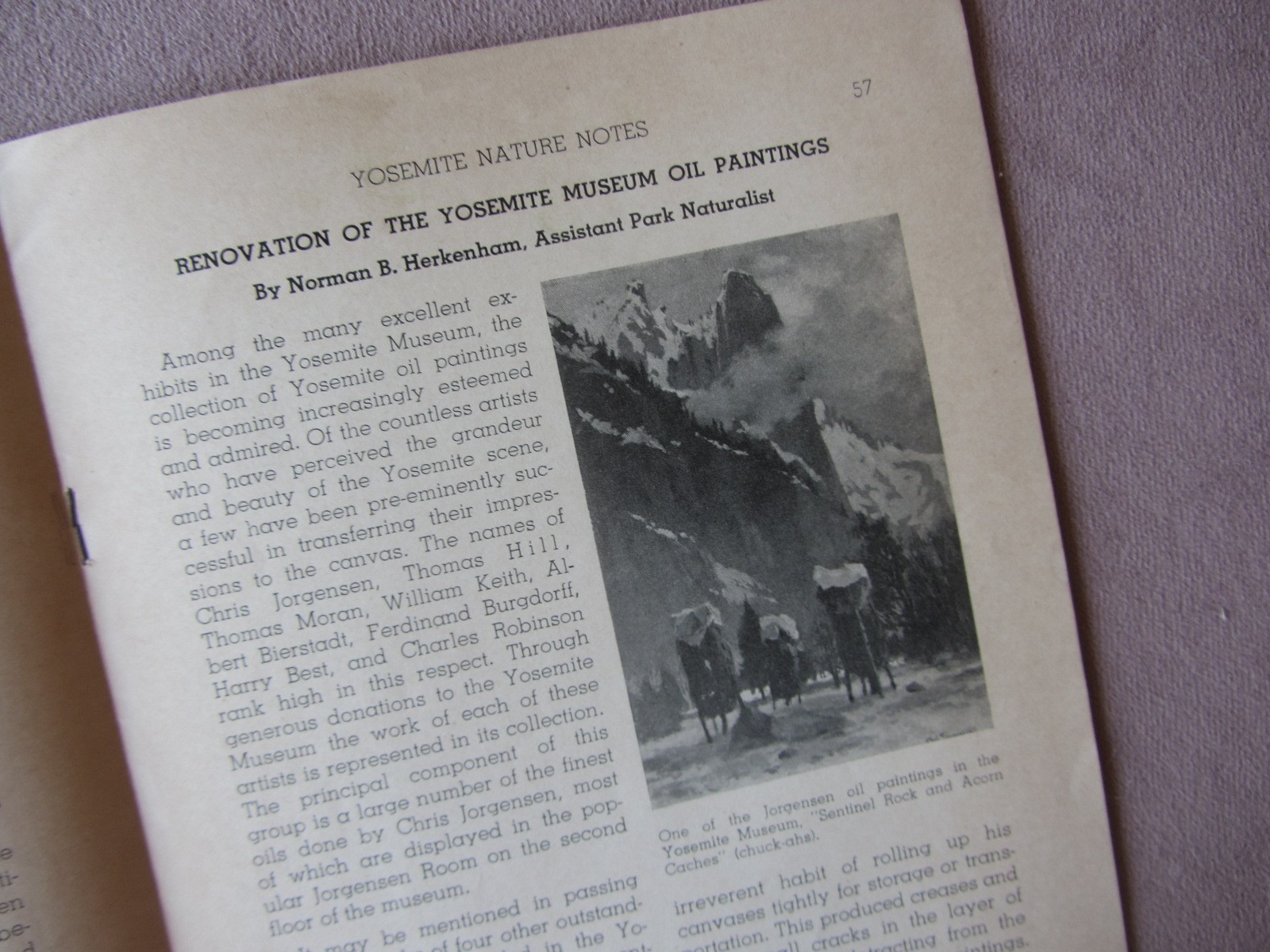 Vtg 1951 YOSEMITE National Park Nature Notes * Geography of Mariposa Indian War