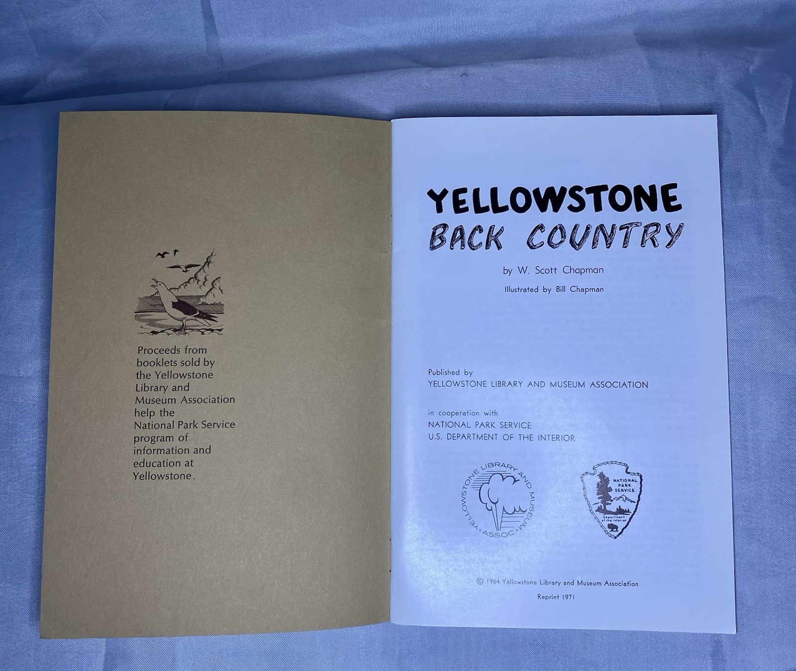 🏕️ Vintage Travel Book Lot of 4 1970s Yellowstone National Park Guides