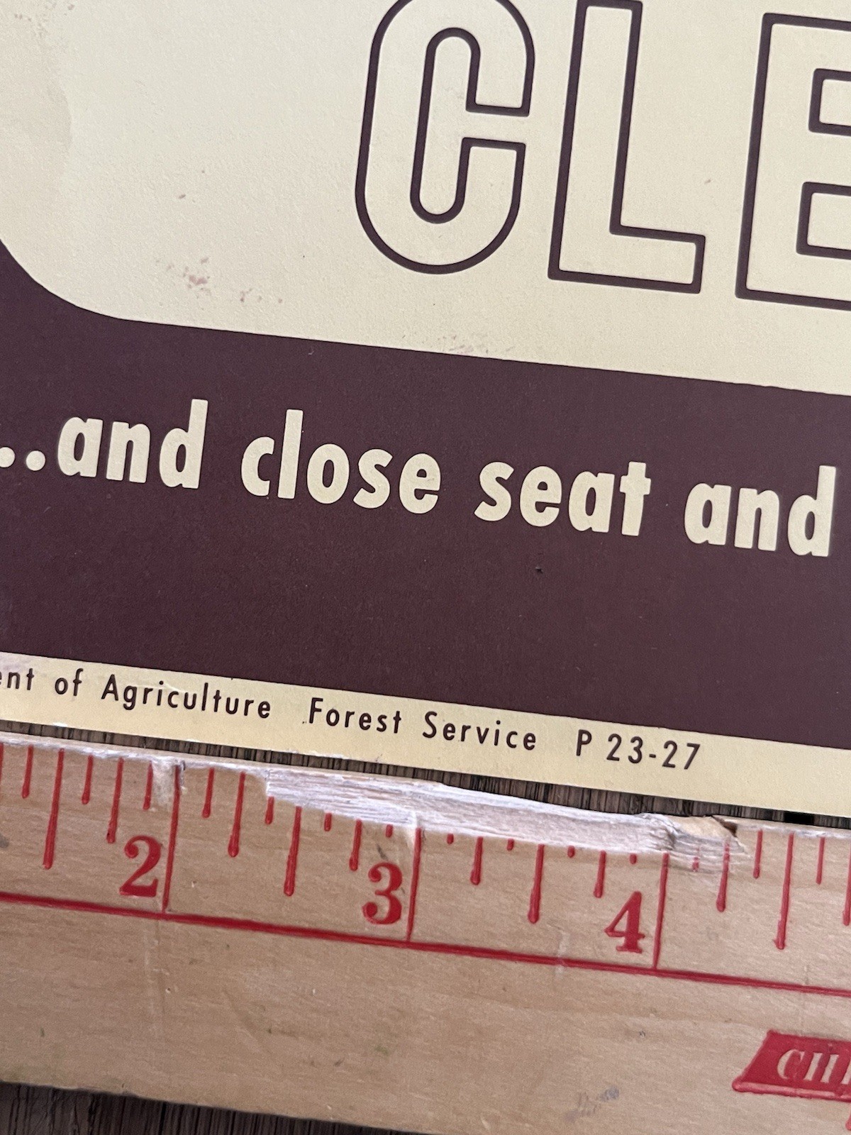 Vintage 1970s USFS US Forest Service “Please Help Keep the Toilet Clean” Signs
