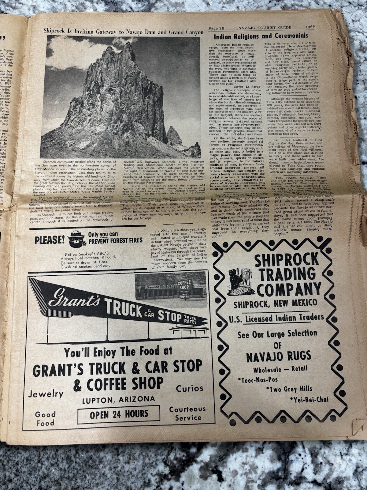 Vintage 1966 Navajoland Tourist Guide Route 66 Gallup NM Native American