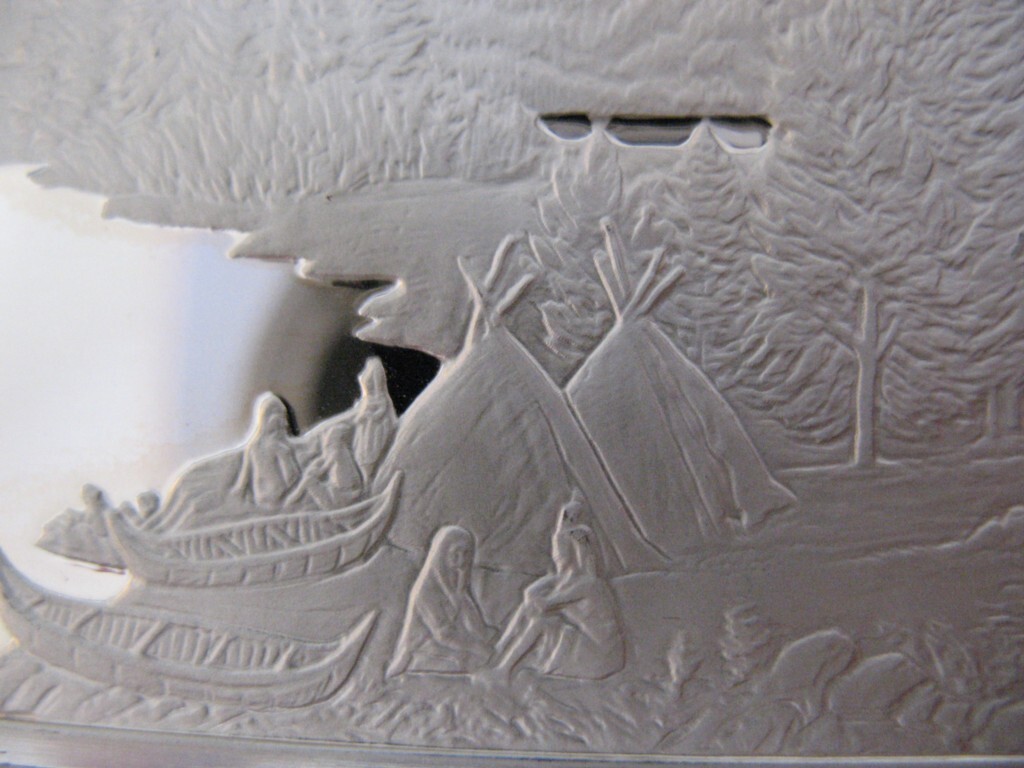 2.78-OZ.999 PURE SILVER YOSEMITE NATIONAL PARK FRANKLIN MINT CURRIER & IVES+GOLD