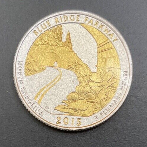 North Carolina Blue Ridge Parkway National Forest 2015 Gold & Silver Quarter