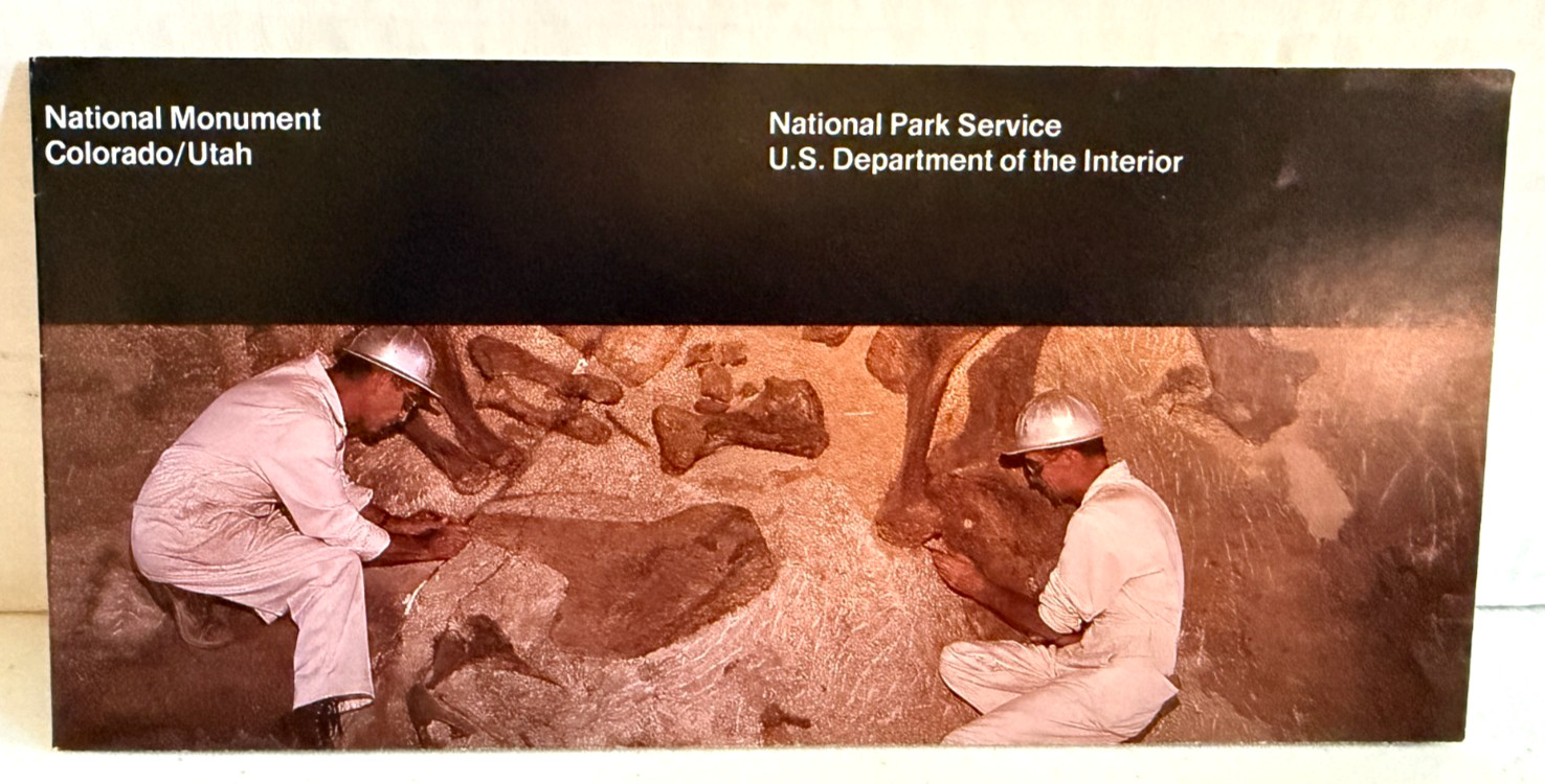 Vintage Dinosaur National Park Official Map and Guide US Dept of Interior!