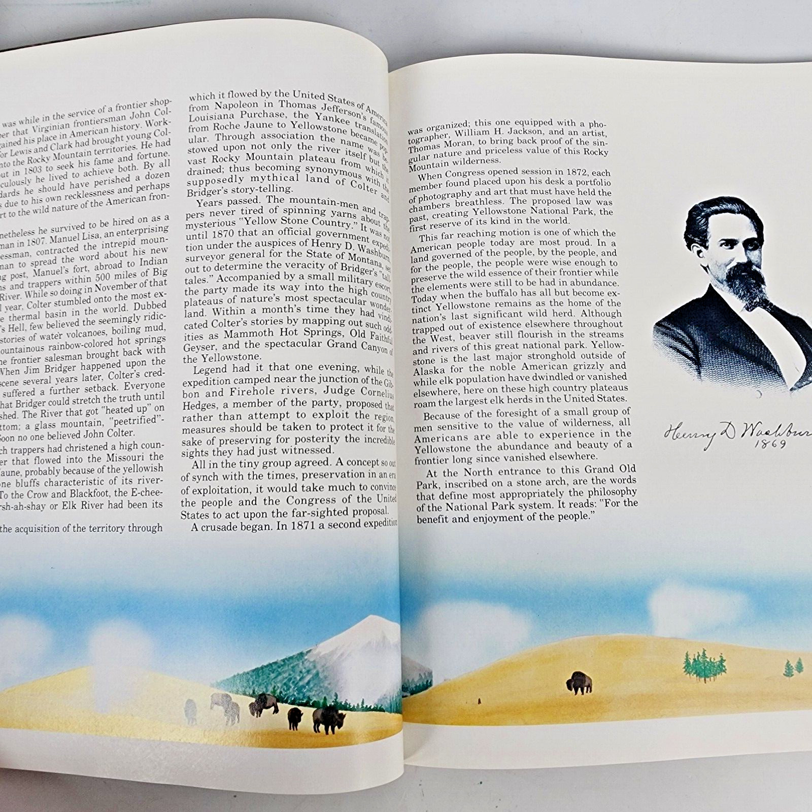 Yellowstone Grand Old Park Book Adam Randolph Collings Illustrated Photos .