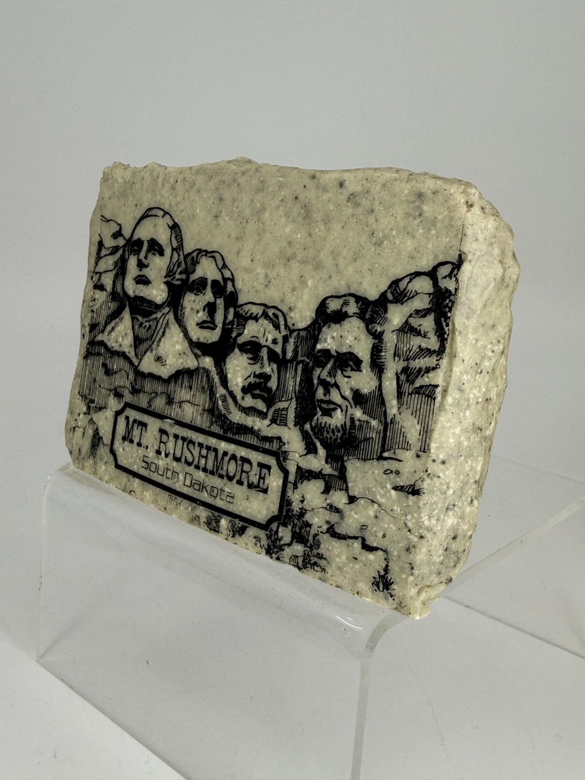 Mt. Rushmore National Memorial Park Granite Stone South Dakota Paperweight EUC