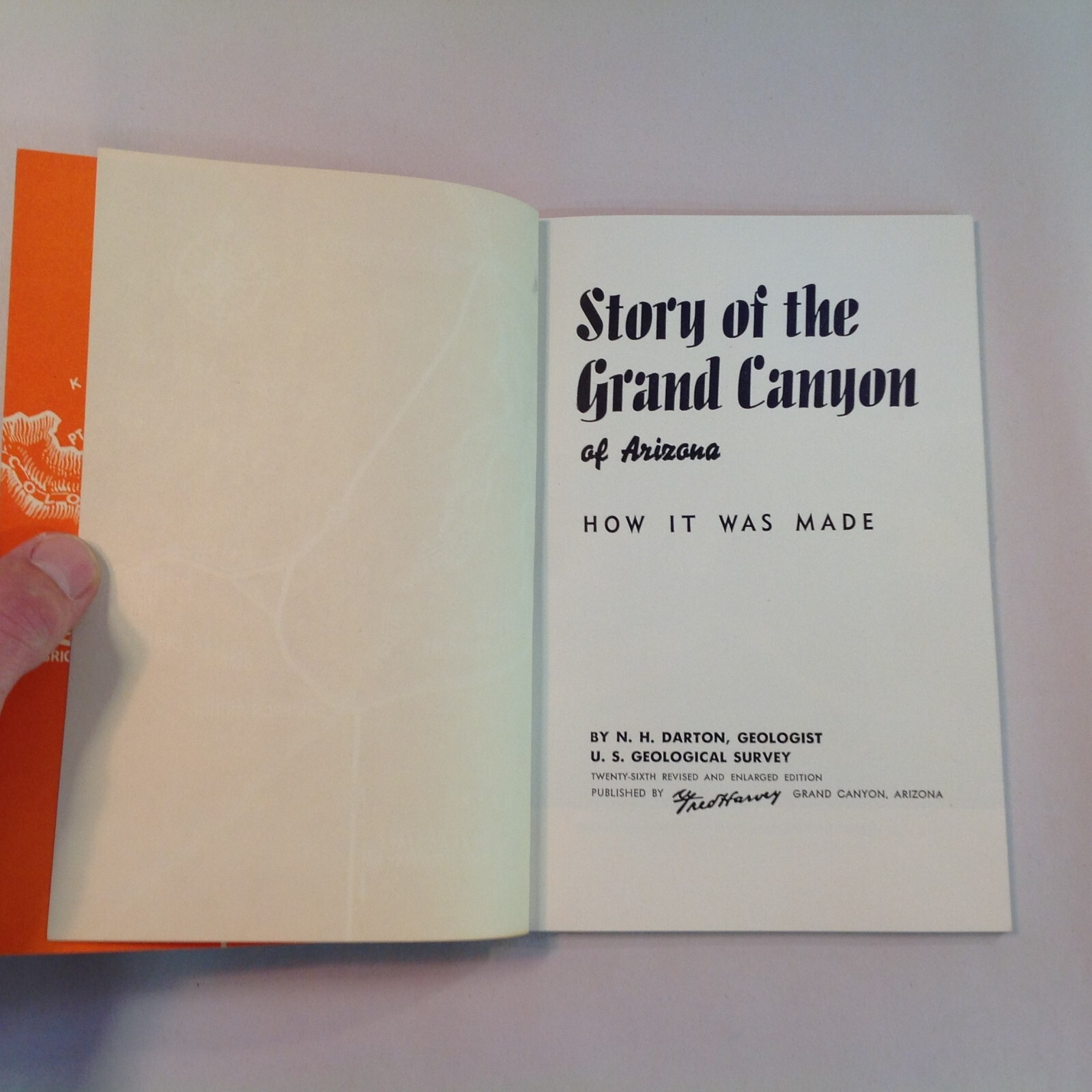 Vintage 1953 Booklet Story of the Grand Canyon How It Was Made Fred Harvey USGS