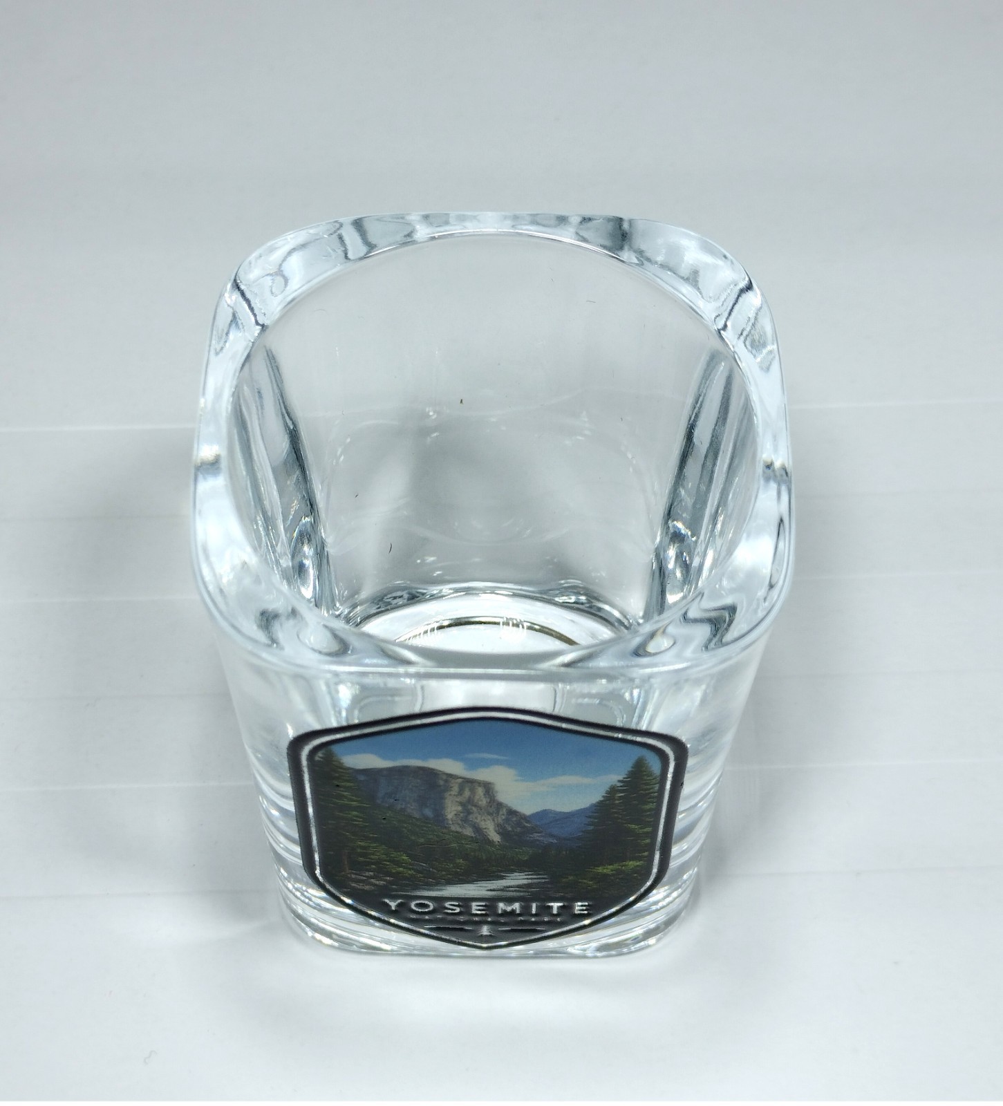 Yosemite National Park Souvenir Heavy Base Square Shot Glass El Capitan tree NEW