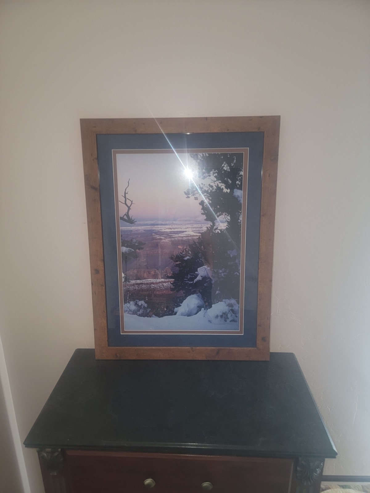 Grand Canyon Park Arizona – Winter – Framed Print Photo 24 X 32 Beautiful Frame