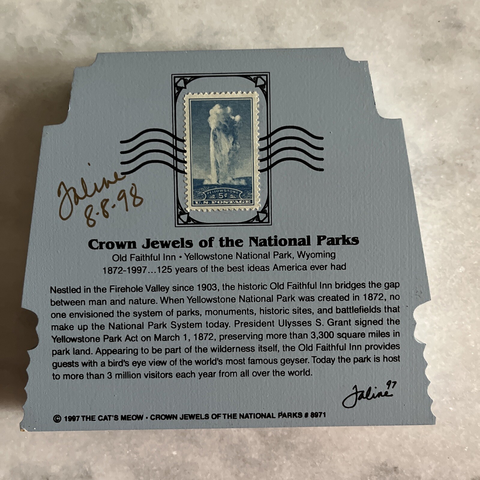 THE CAT’S MEOW VILLAGE-CROWN JEWELS OF THE NATIONAL PARKS COLLECTION Hand Signed