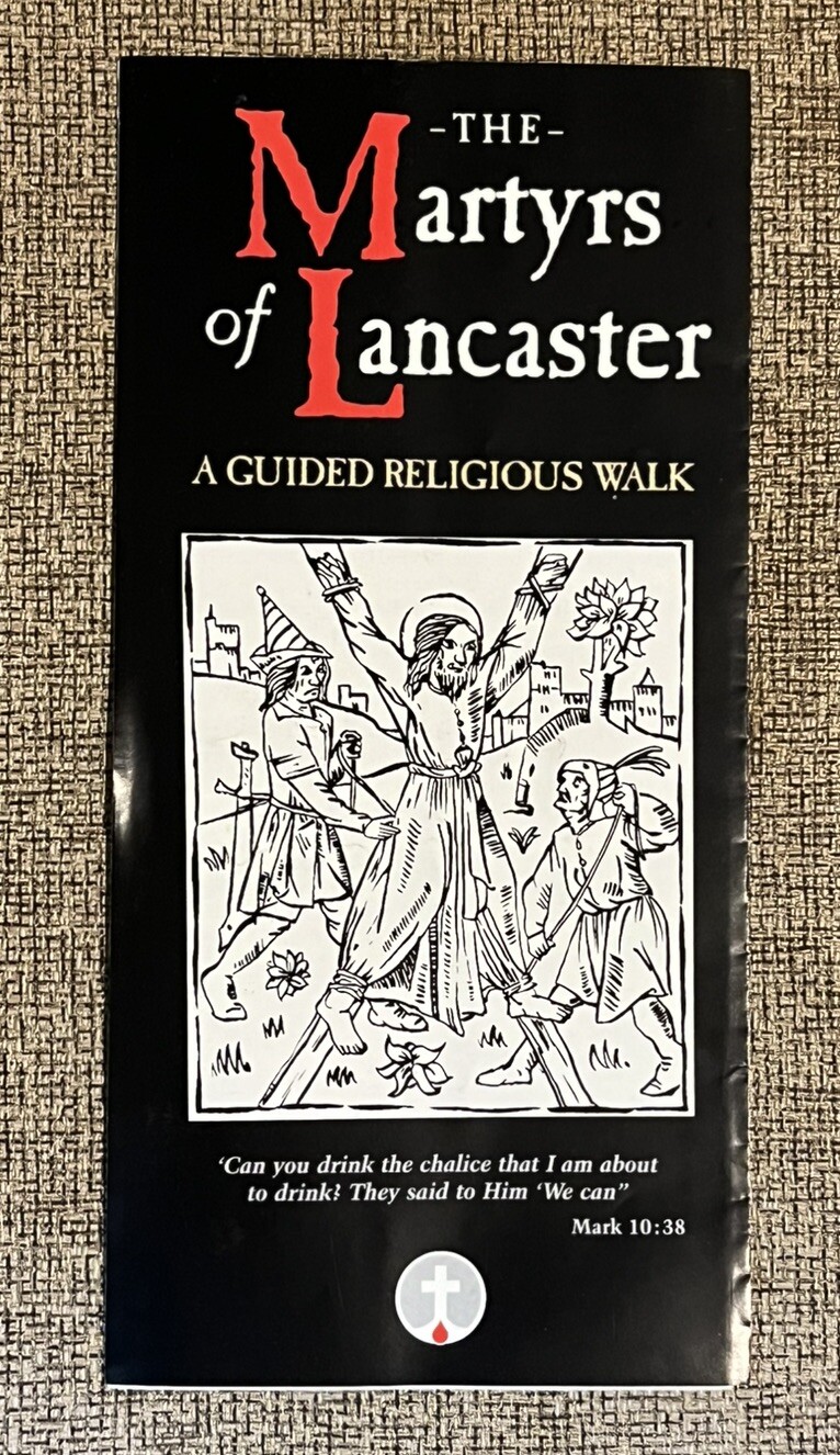 THE MARTYRS OF LANCASTER ENGLAND RELIGIOUS WALK 10-page BROCHURE 1997