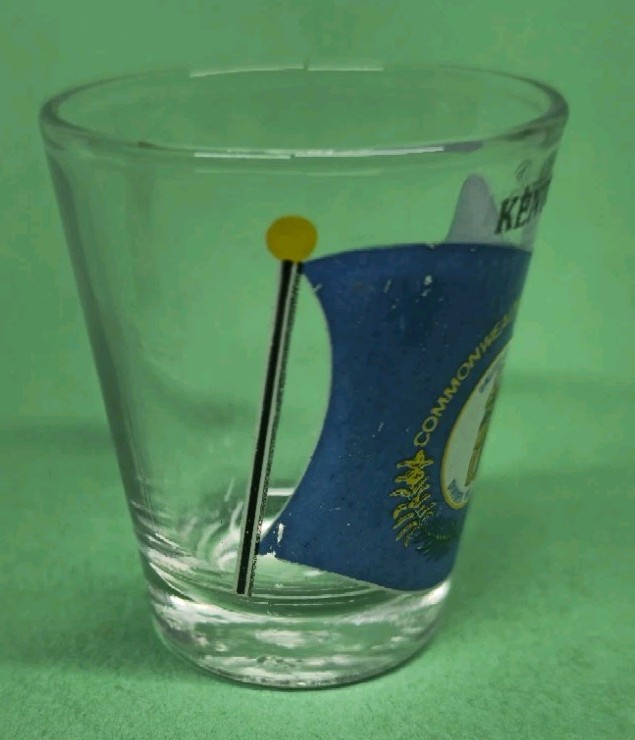 Vintage KENTUCKY STATE Souvenir Shot Glass Bluegrass State