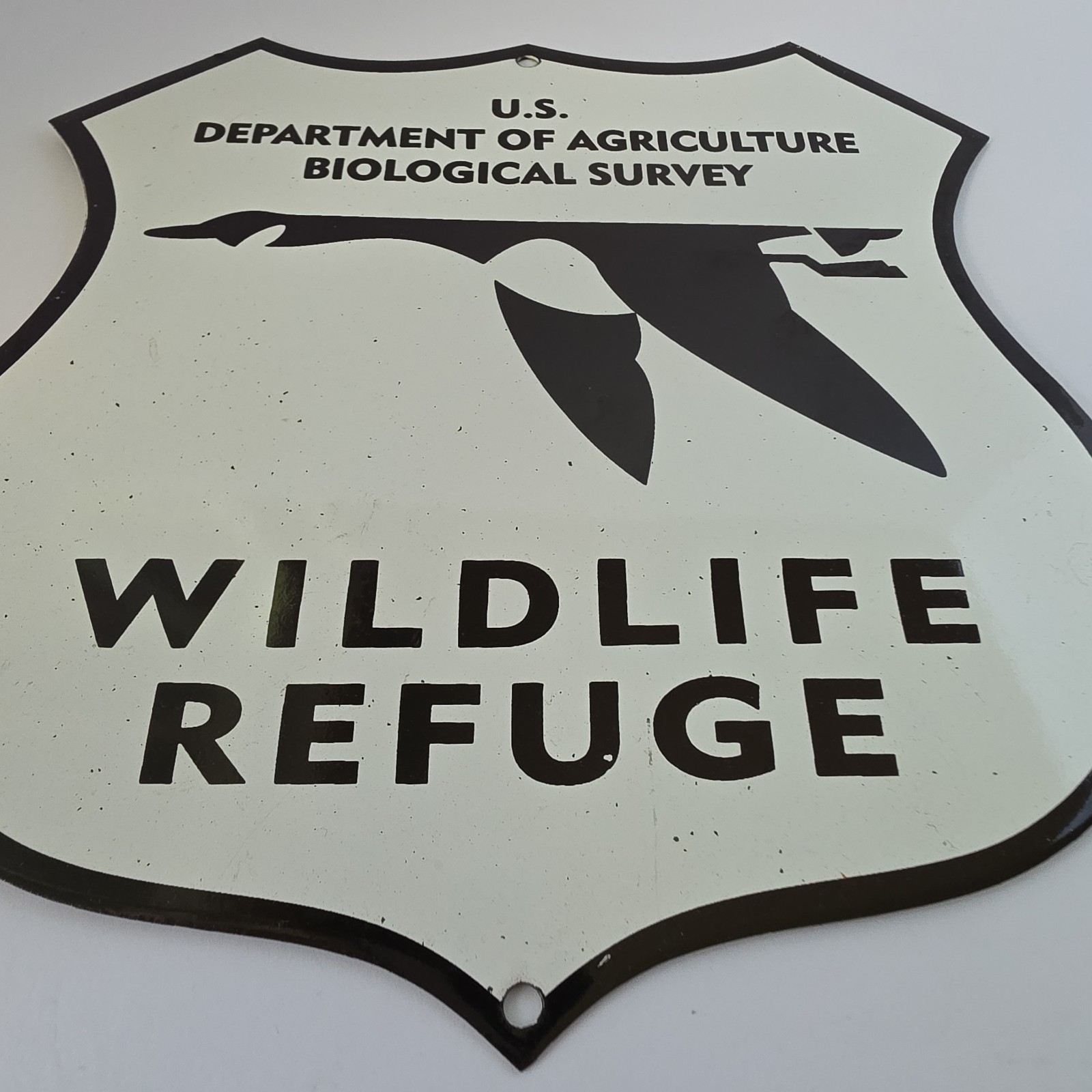 U.S. Department of Agriculture WILDLIFE REFUGE Metal Advertising Sign