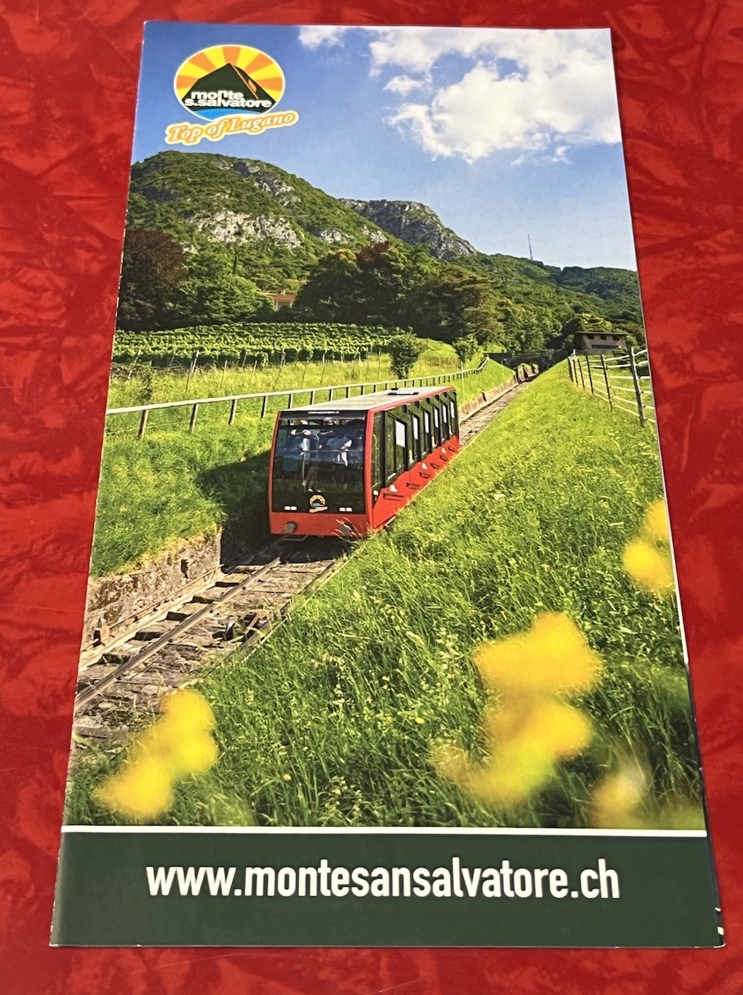 MONTE SAN SALVATORE FUNICULAR – LUGANO SWITZERLAND BROCHURE in English