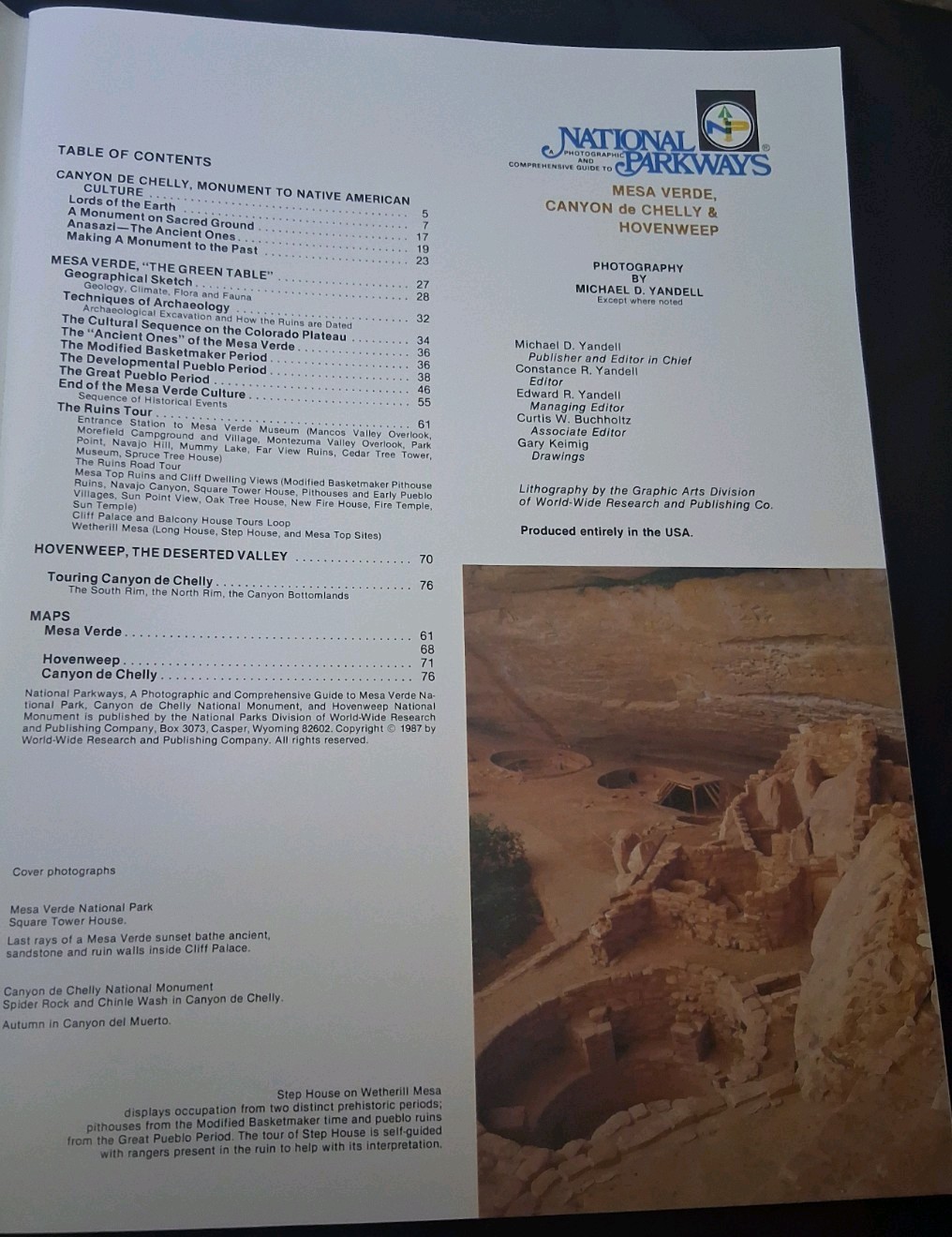 Vtg 1975 National Parkways Photo Guide Mesa Verde Rocky Mountain National Parks