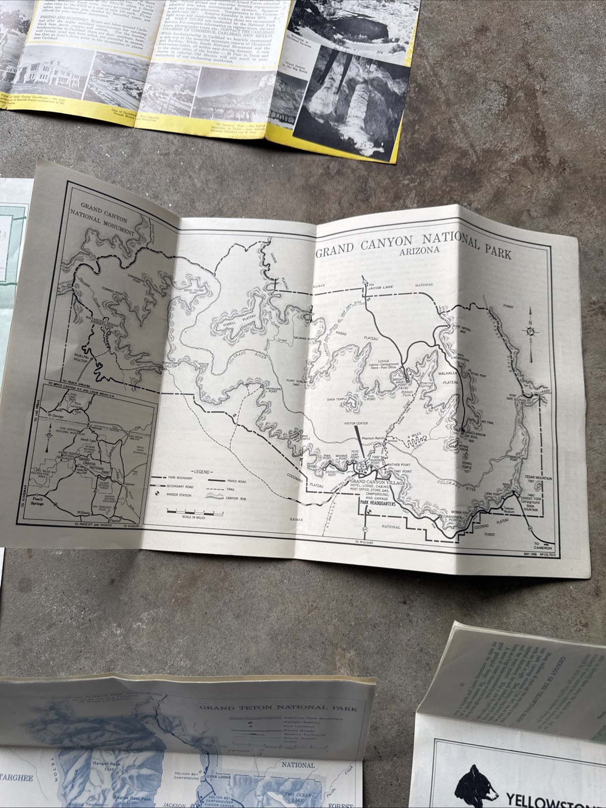 50s-60s National Park Brochures And Maps Lot