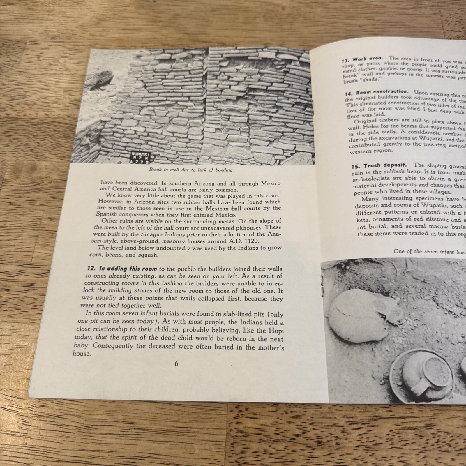1961 Arizona Wupatki Ruins National Monument Vintage Vacation Guide Booklet