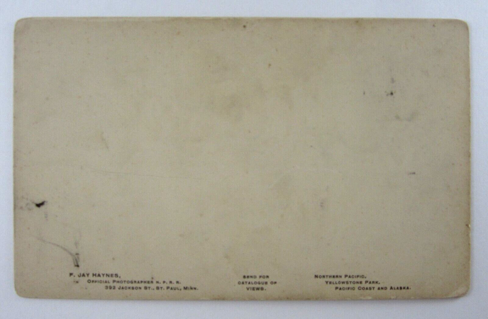 Yellowstone National Park Cabinet Photo Frank Jay Haynes Hand Colored 1880-1900s