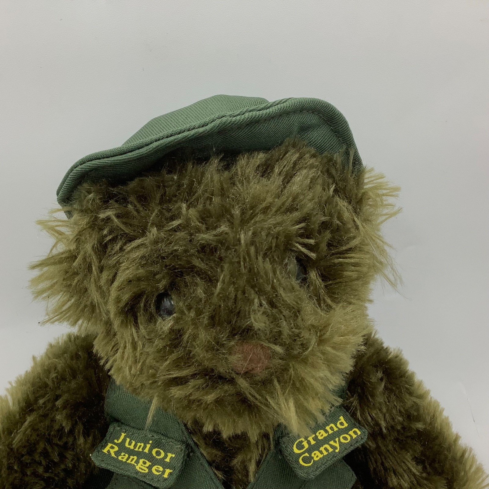 Jaag Junior Ranger Grand Canyon Plush Bear Olive Green Bucket Hat Pocket Vest 7”