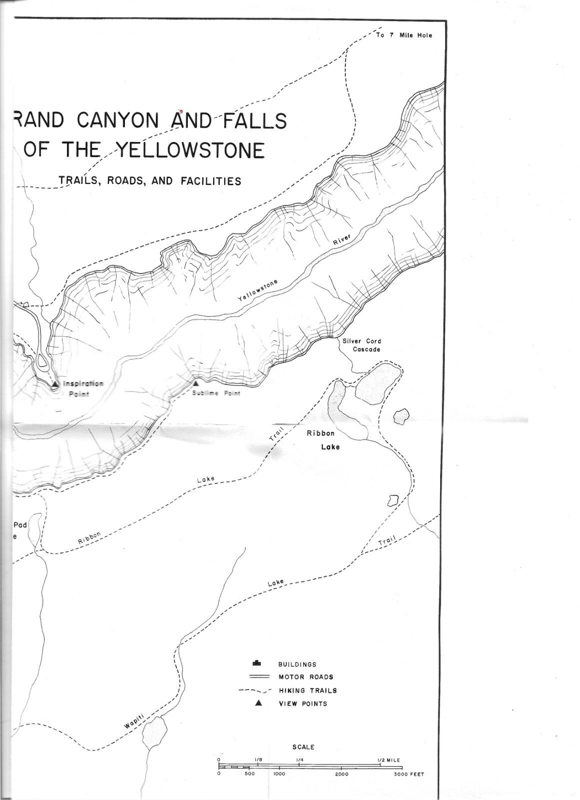 1967 YELLOWSTONE NATIONAL PARK ~ GUIDE TO THE CANYON AREA VG CONDITION