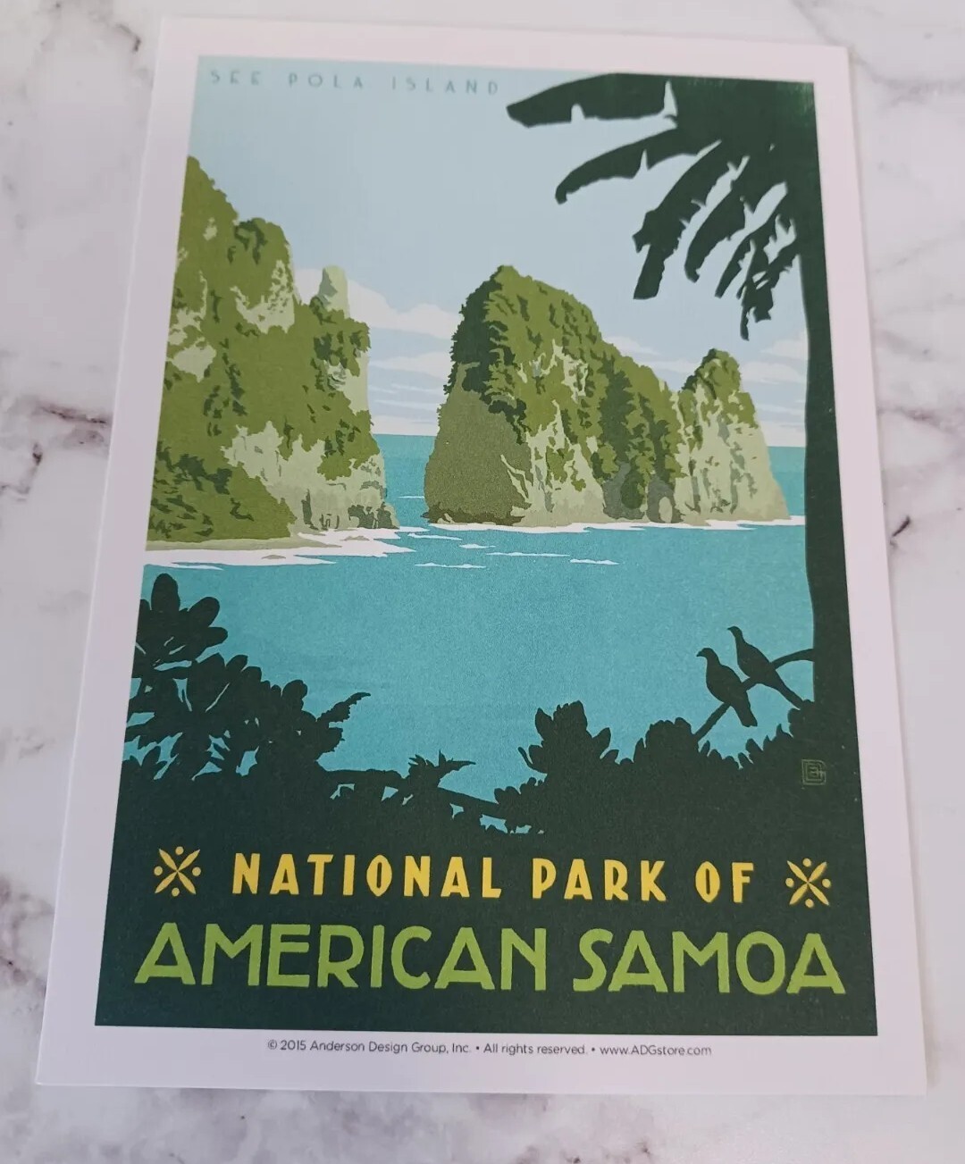 American Samoa National Parks 100th Anniversary Illustrated Print Post Card