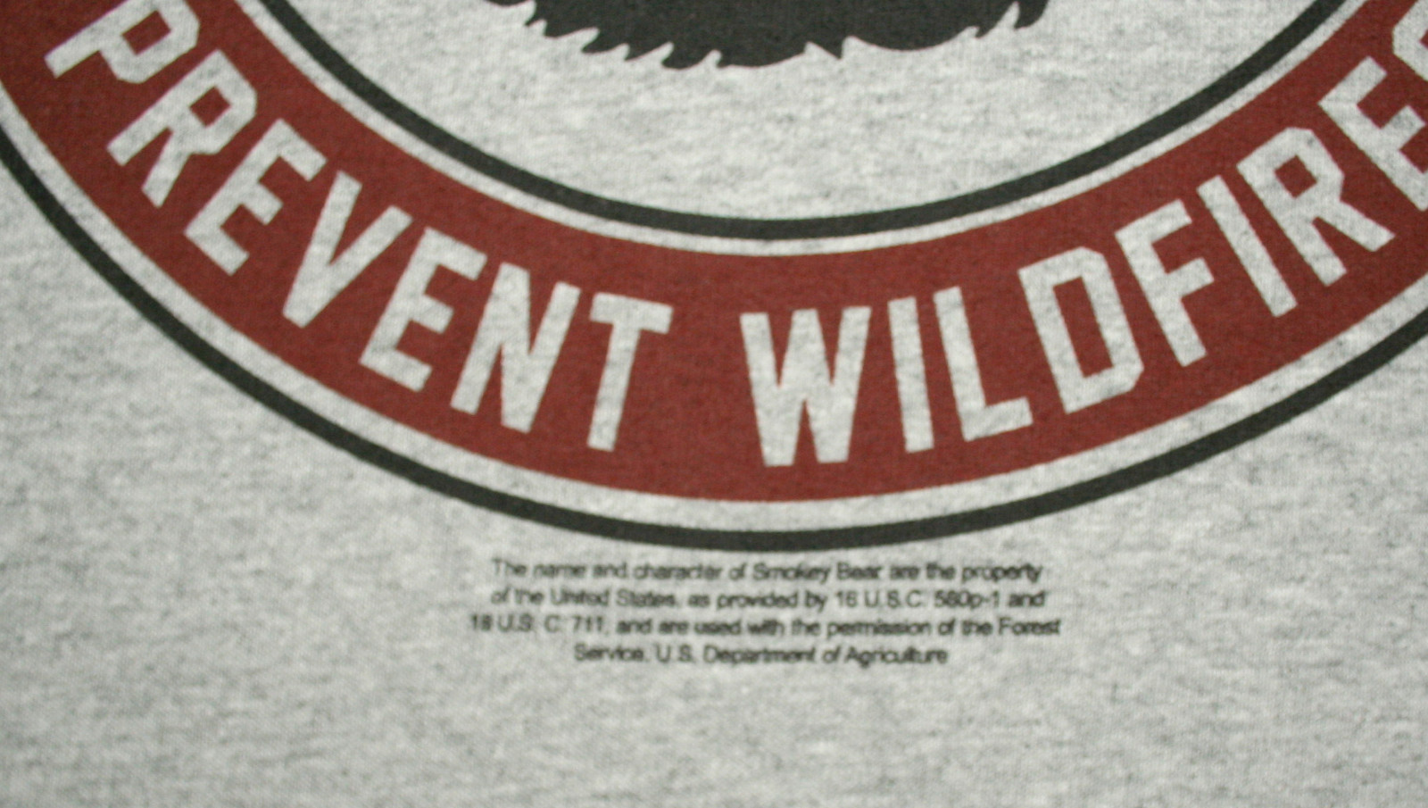 Smokey The Bear Remember Only You Prevent Forest Fires T-Shirt New NOS Size Lg