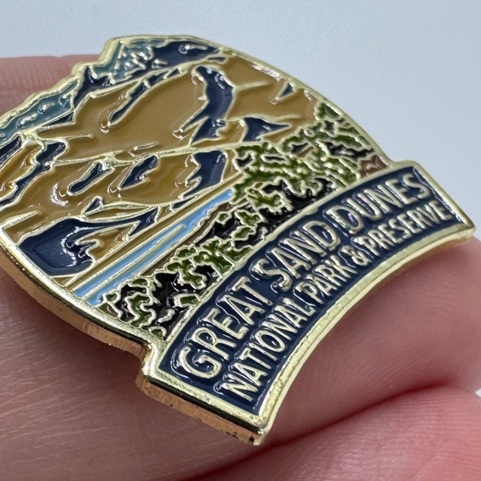 Vintage Great Sand Dunes National Park Preserve Lapel Pin Landscape Enamel WNPA