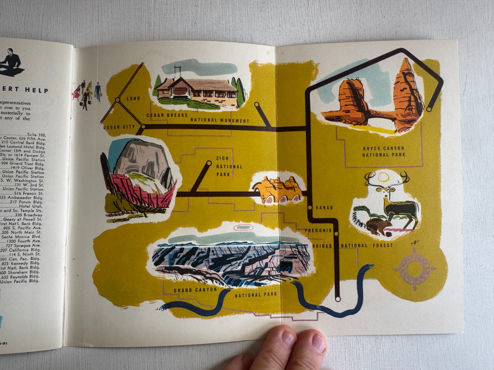 1951 Union Pacific Railroad Travel Guide for Zion, Bryce & Grand Canyon