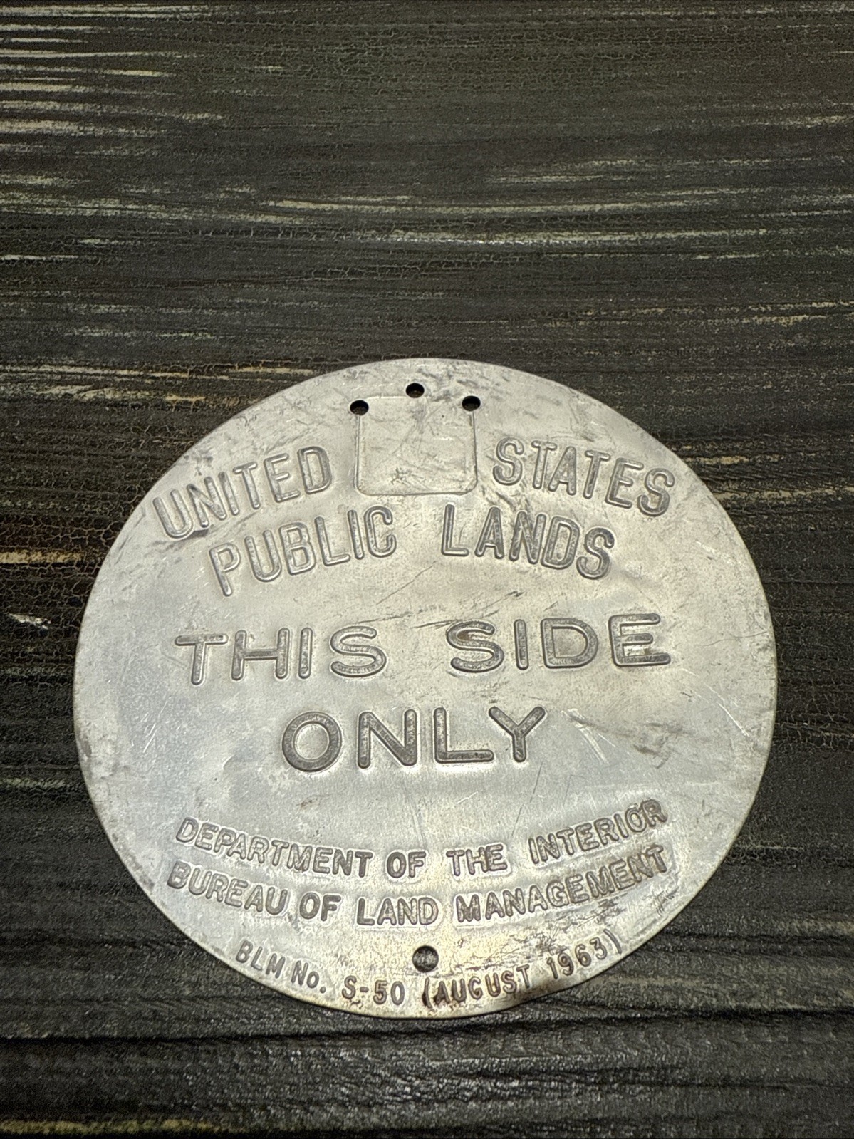 Vintage US Forest Service Public Lands This Side Only Dept Of Interior Land 1963