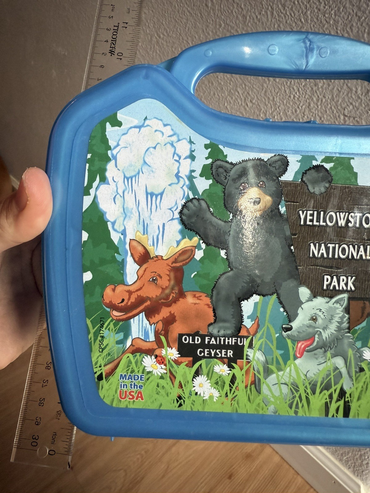 Yellowstone National Park Whirley Drinkworks Blue Lunch Box Old Faithful Geyser
