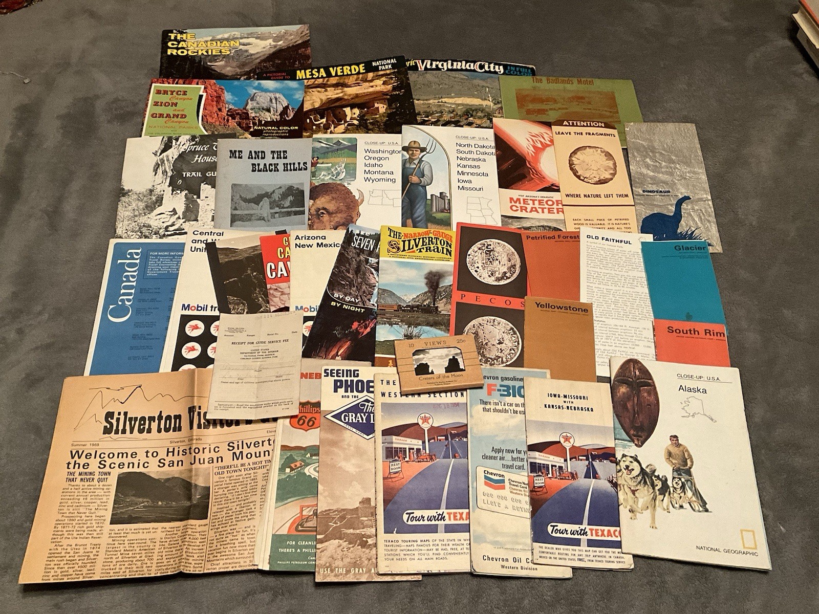 Vintage 60s American Southwest Nat’l Park Maps/Visitor Booklets, Huge Selection