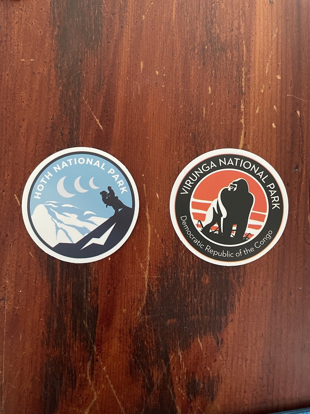 2 Set Virunga & Hoth National Park Outdoor Wilderness Sticker Decal