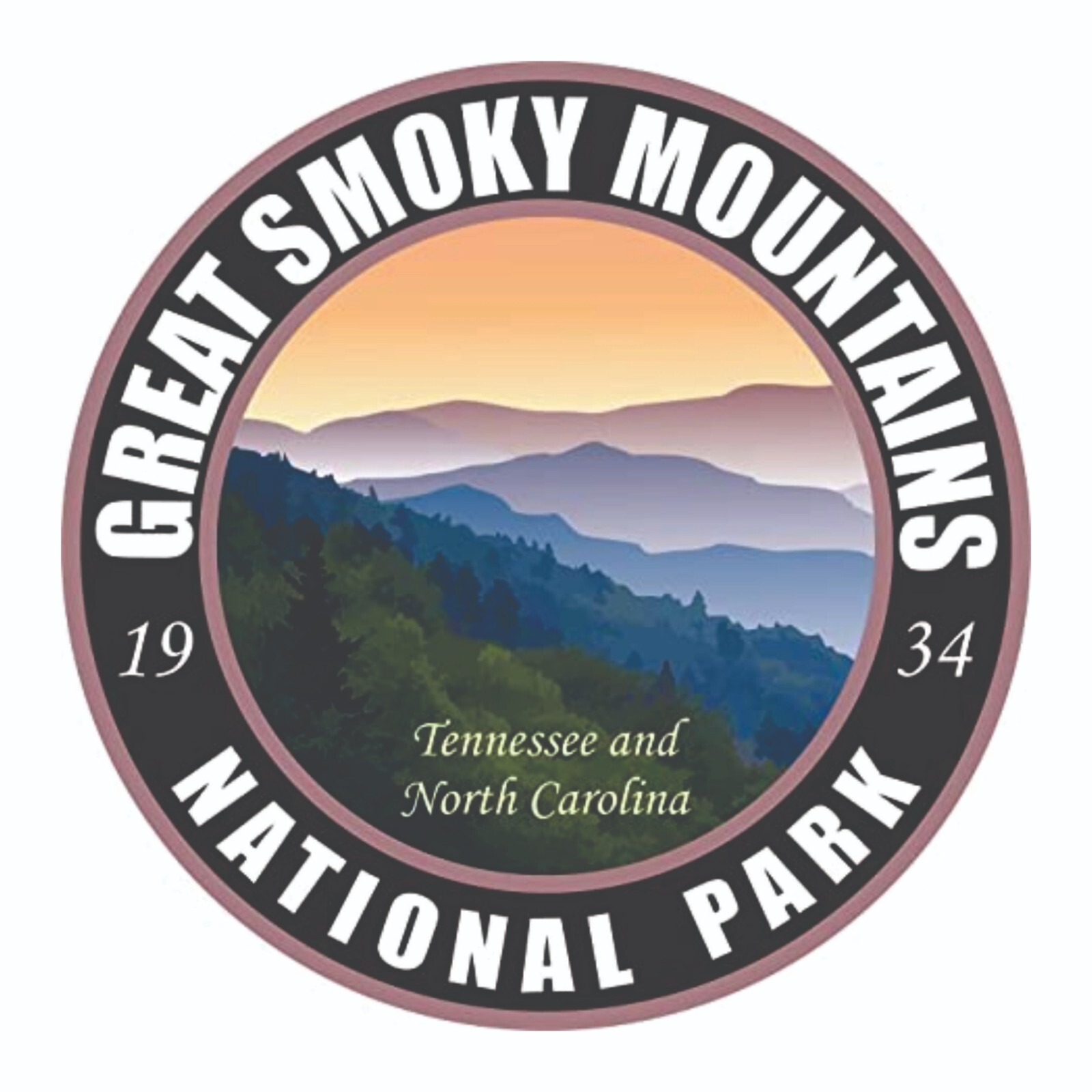 Great Smokey Mountain National Park Sticker N. Carolina Tennessee National Park