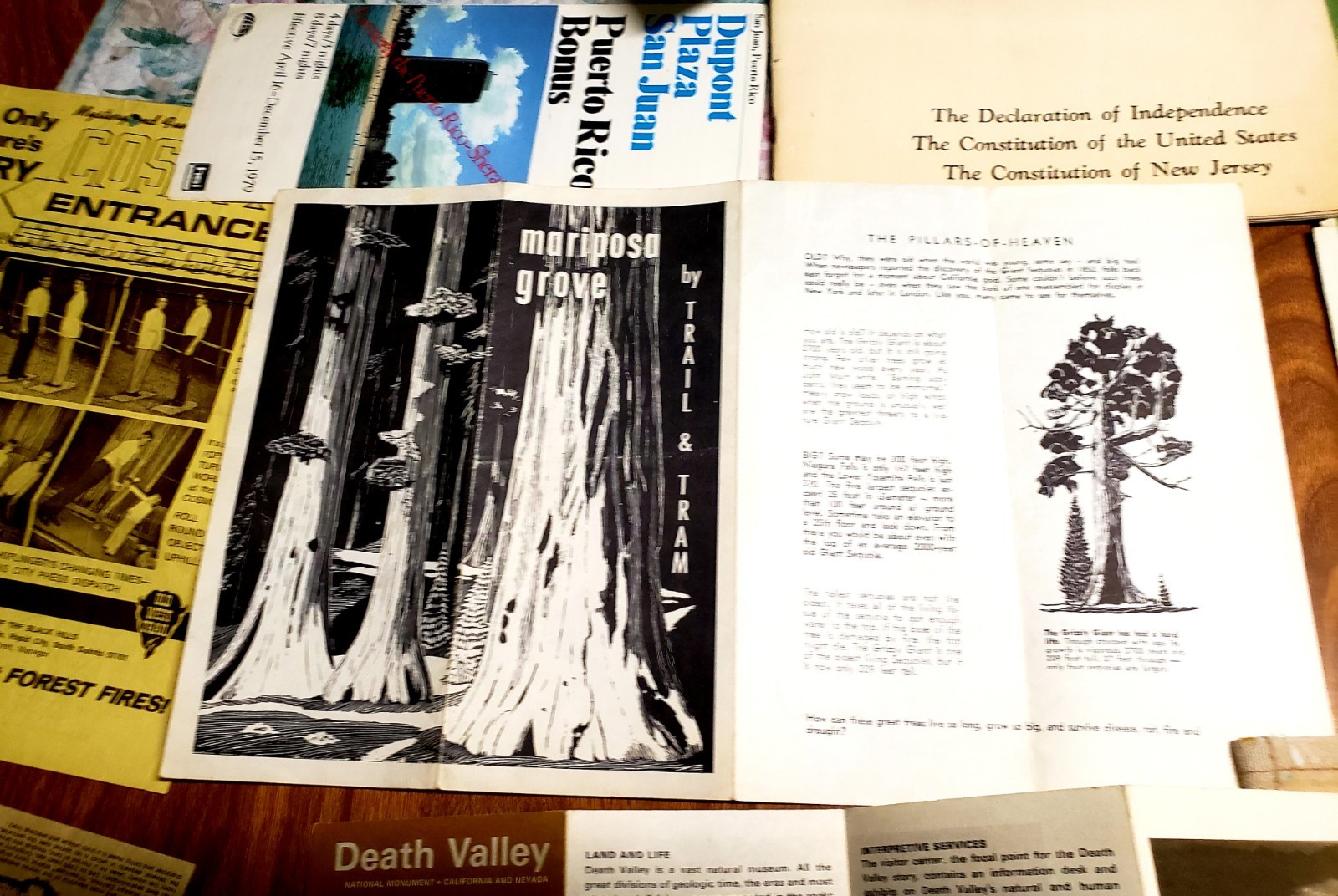 1970’s Parks Brochures & Maps Lot – Yosemite, Death Valley, Everglades, etc.