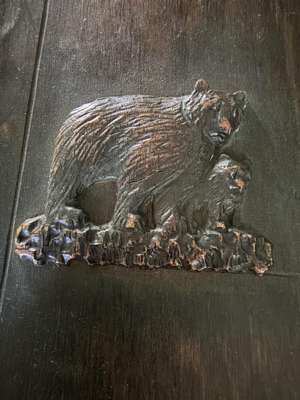 Vintage Carved Wood Scrapbook – Yellowstone National Park