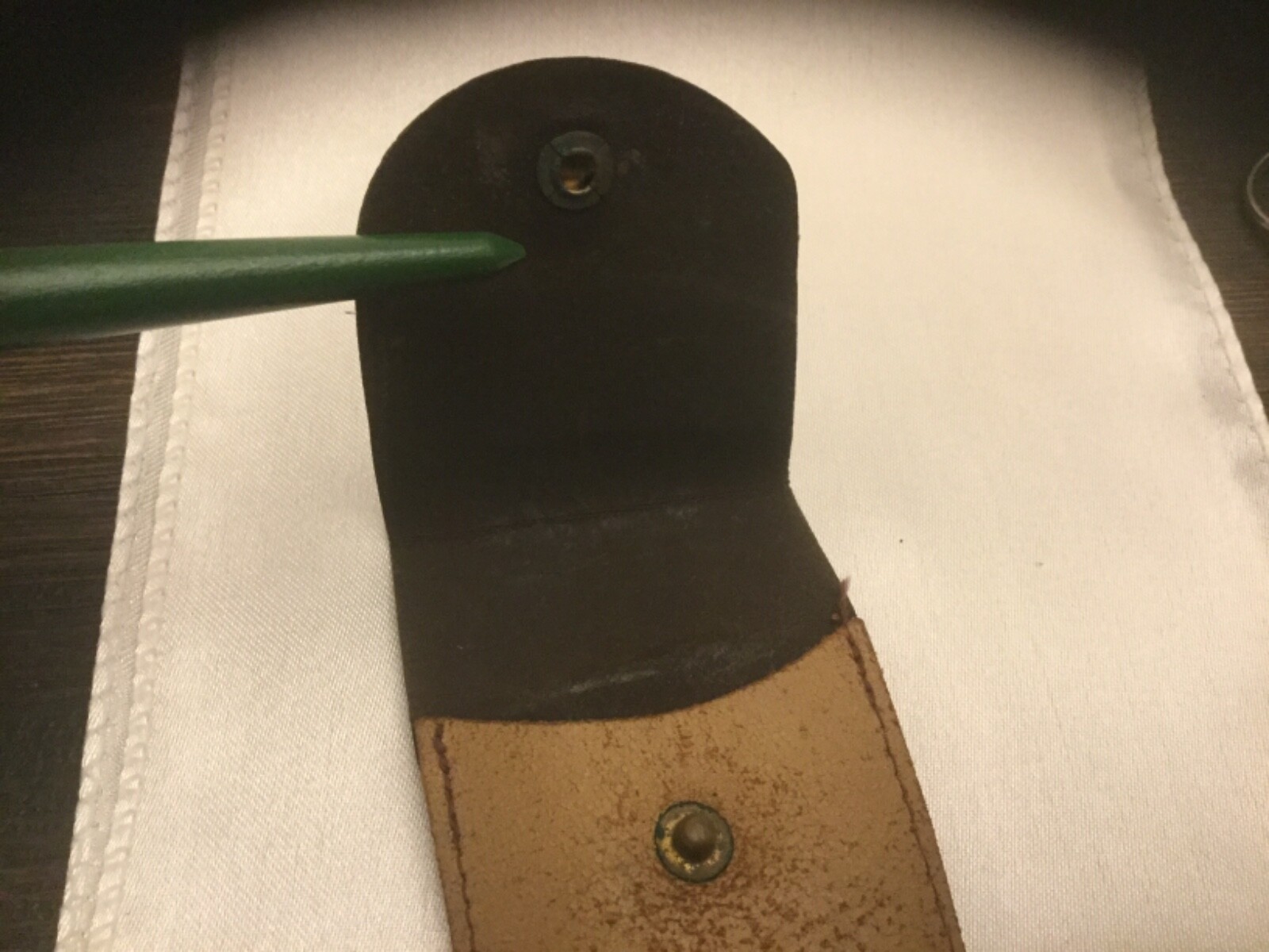 VINTAGE ESTATE FIND LEATHER PENCIL CASE GREAT SMOKY MTS NATL PARK