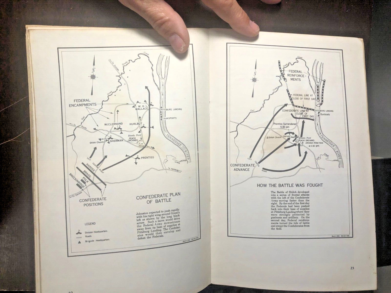 VINTAGE Shiloh National Military Park Booklet / 1961