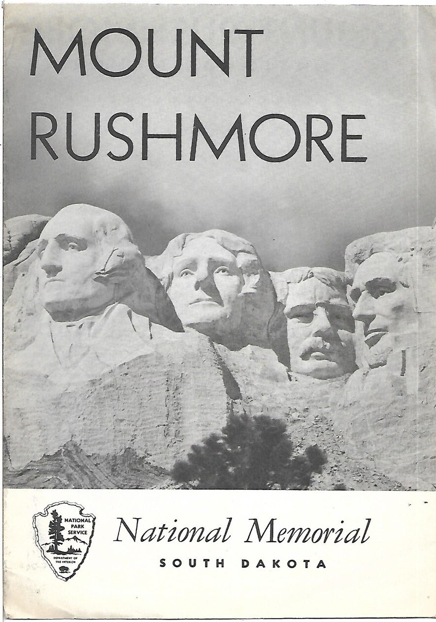 Official 1956 MOUNT RUSHMORE NATIONAL MEMORIAL South Dakota Map Leaflet Keystone